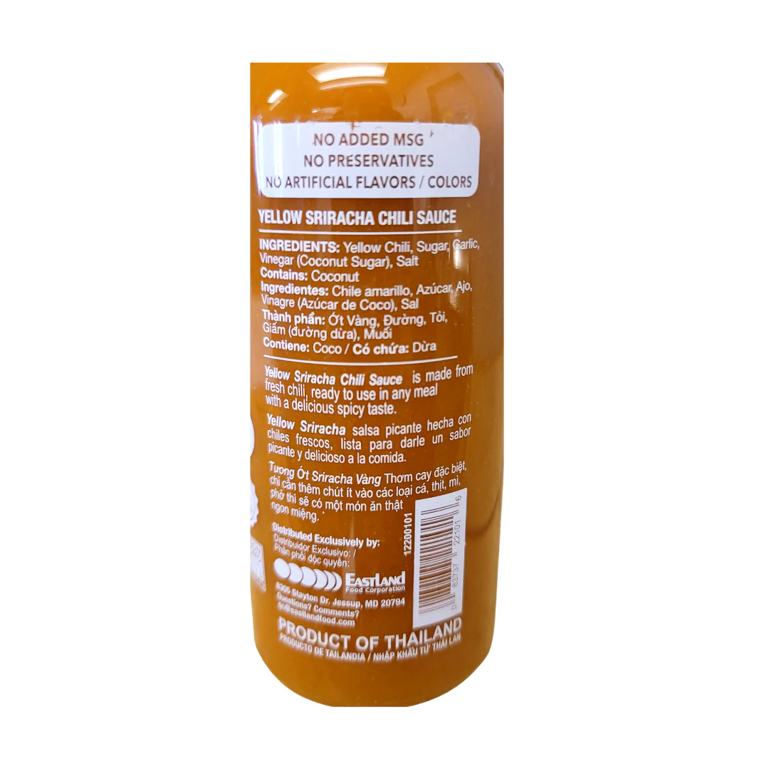 Three Mountains Yellow Sriracha Chili Sauce 10 Oz - Image 3