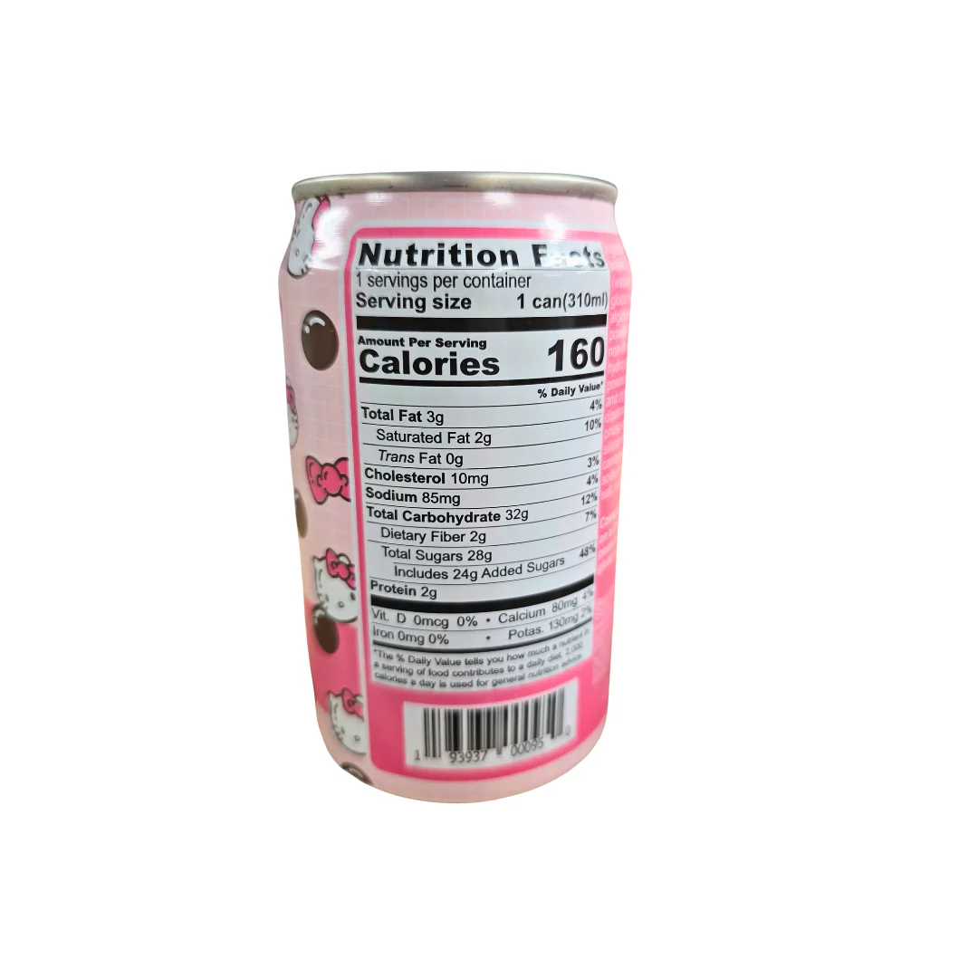 A-Sha Hello Kitty Brown Sugar Boba Milk Tea 310 ml (10.5 fl oz) - Image 3