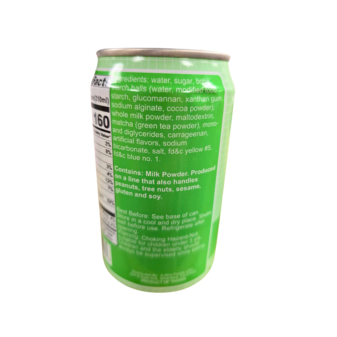 A-Sha Keroppi Matcha Boba Milk Tea 310 ml (10.5 fl oz) - Image 3