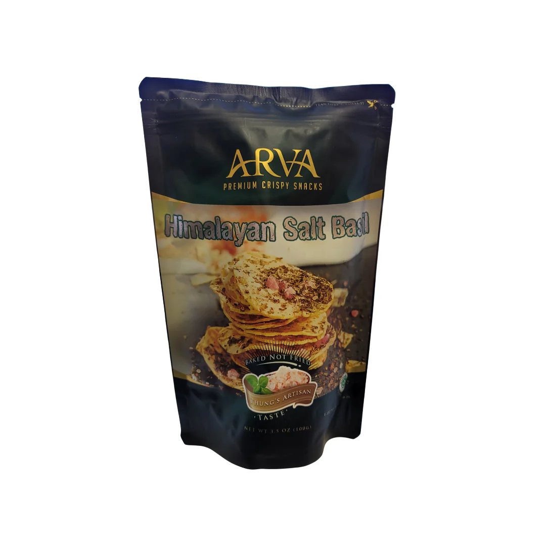 Arva Snack - Soybean Chips Himalayan Salt Basil 100 g