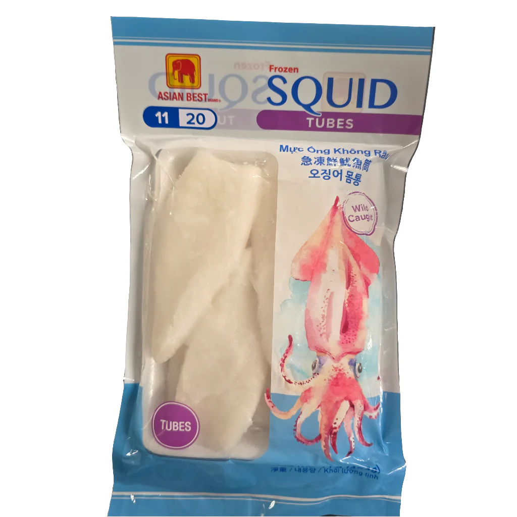 Asian Best Squid Tube 11/20 Frozen 1 LB