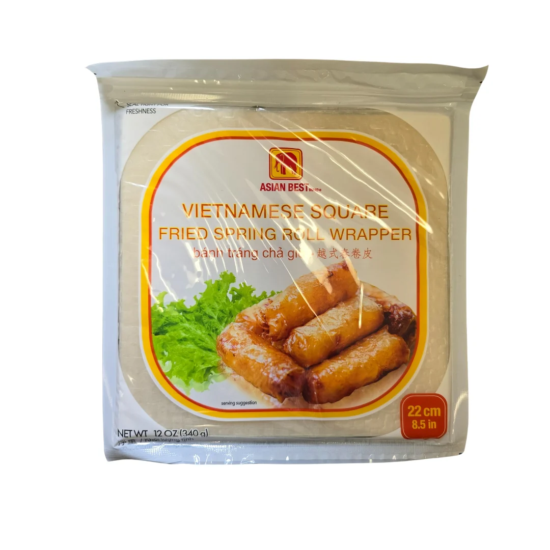 # Asian Best Vietnamese Fried Spring Roll Wrapper 22 cm (8.5 in)(Square) 12 Oz