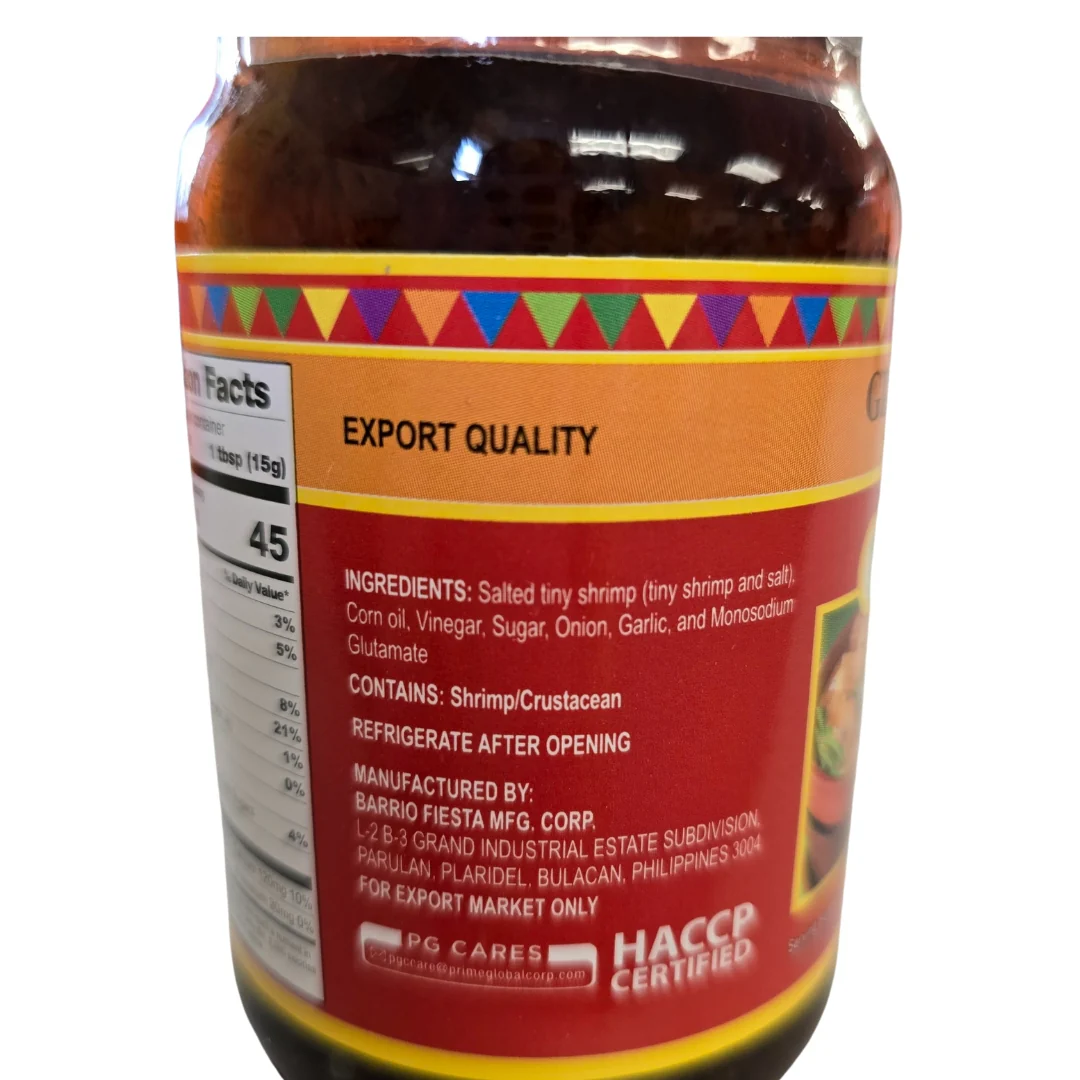 Barrio Fiesta Ginisang Bagoong Sauteed Shrimp Paste Sweet 250 g - Image 2