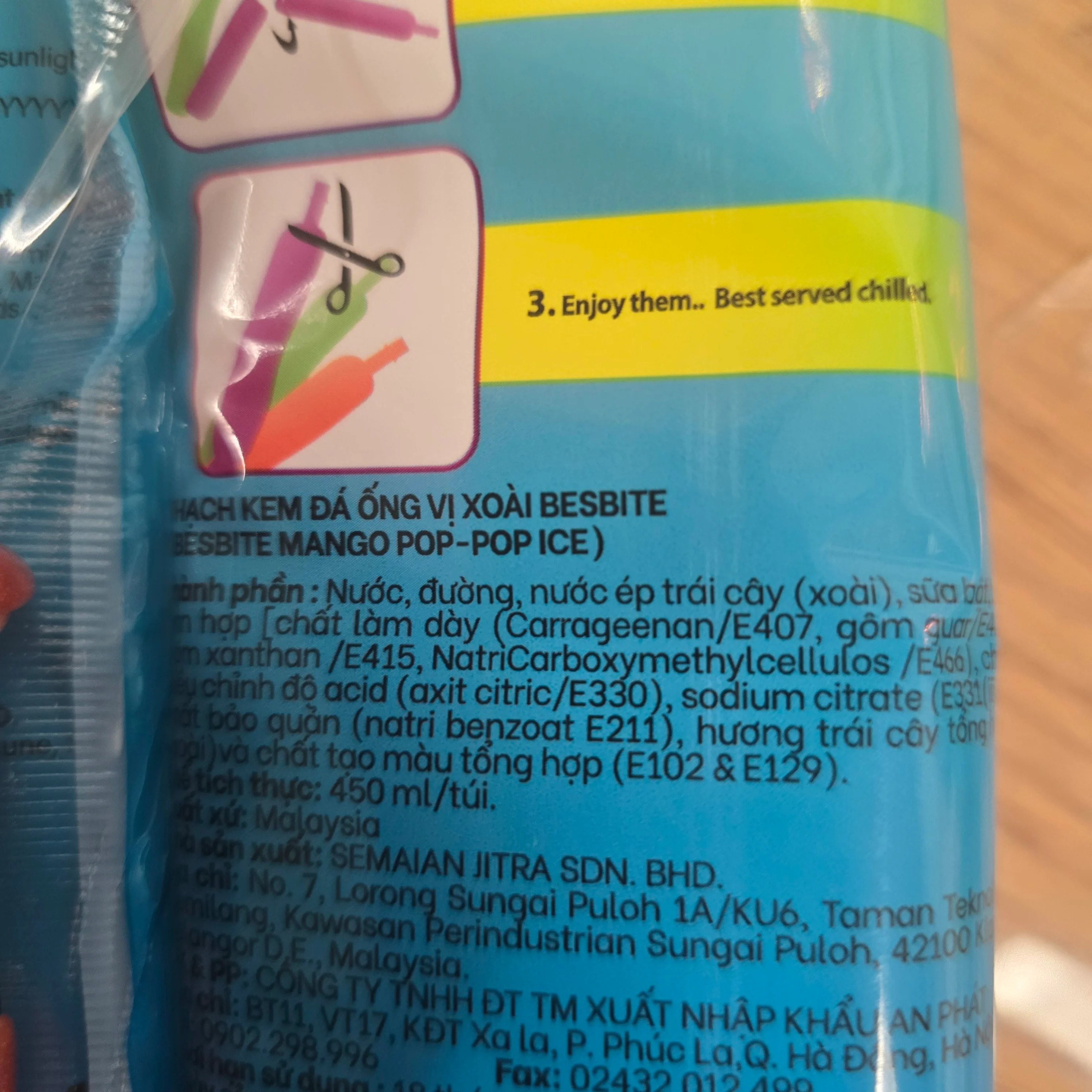 # Besbite Mango Pop Ice Flavored Drink 450 ml - Image 3