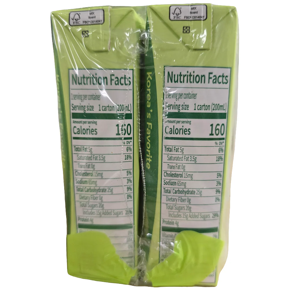 Binggrae Melon Flavored Milk Drink (6x 6.8 fl.oz (200 ml)) - Image 2