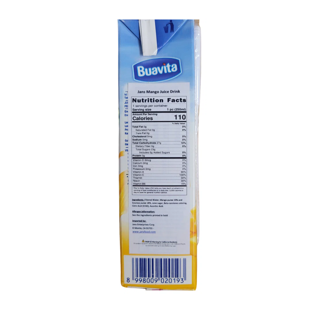 Buavita Mango Juice 8.28 Oz - Image 2