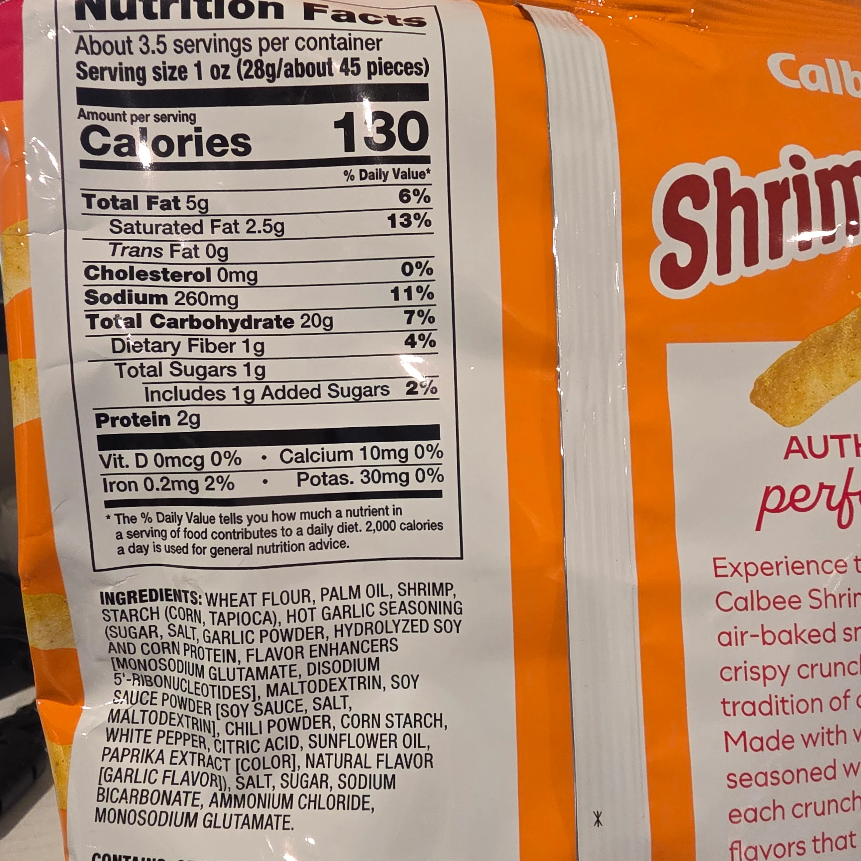 Calbee Shrimp Chips Hot Garlic 94 g - Image 3