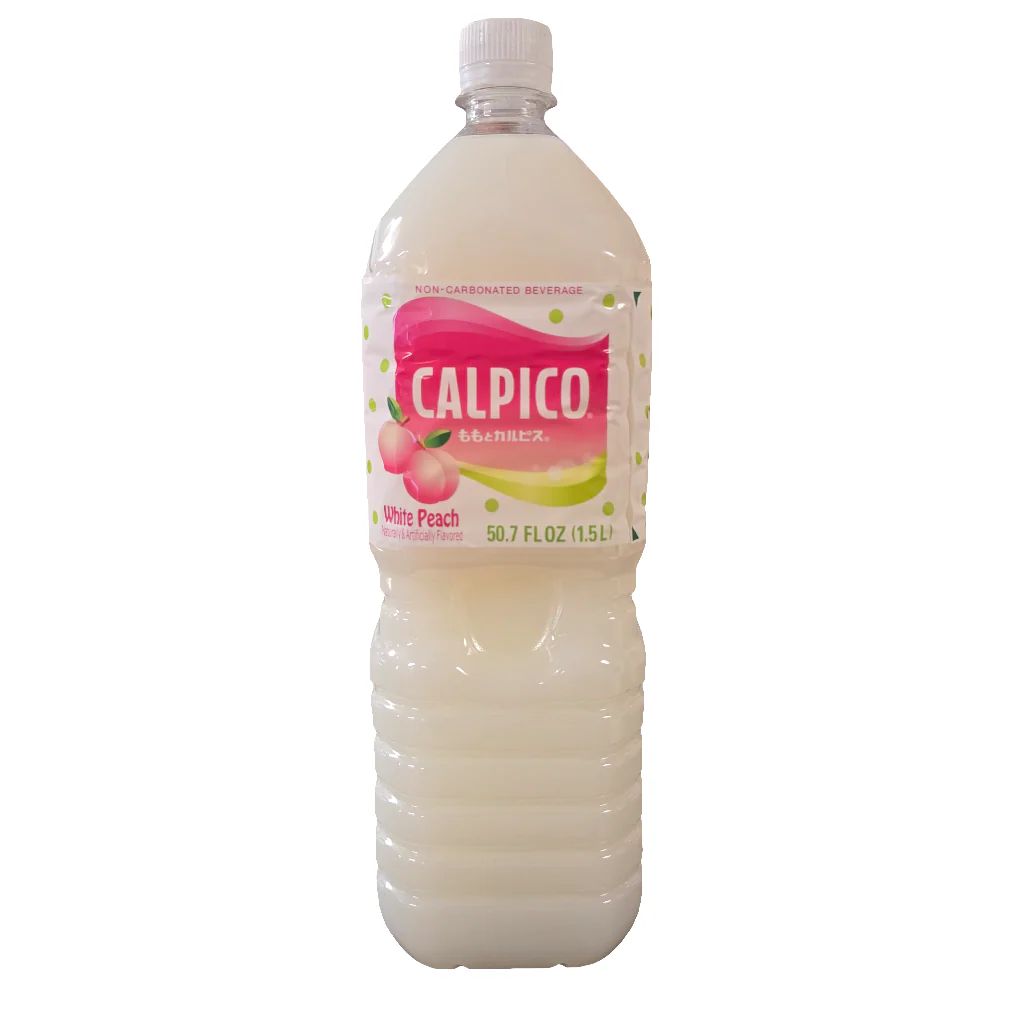 Calpico Non Carbonated Soft Drink White Peach Flavor 1.5 L (50.7 Oz)