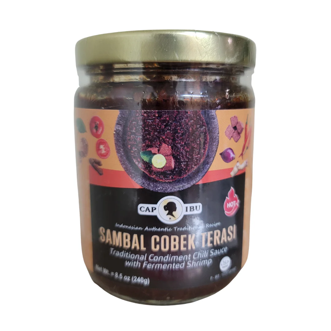 Cap Ibu Bumbu Sambal Cobek Terasi Hot 8.5 oz