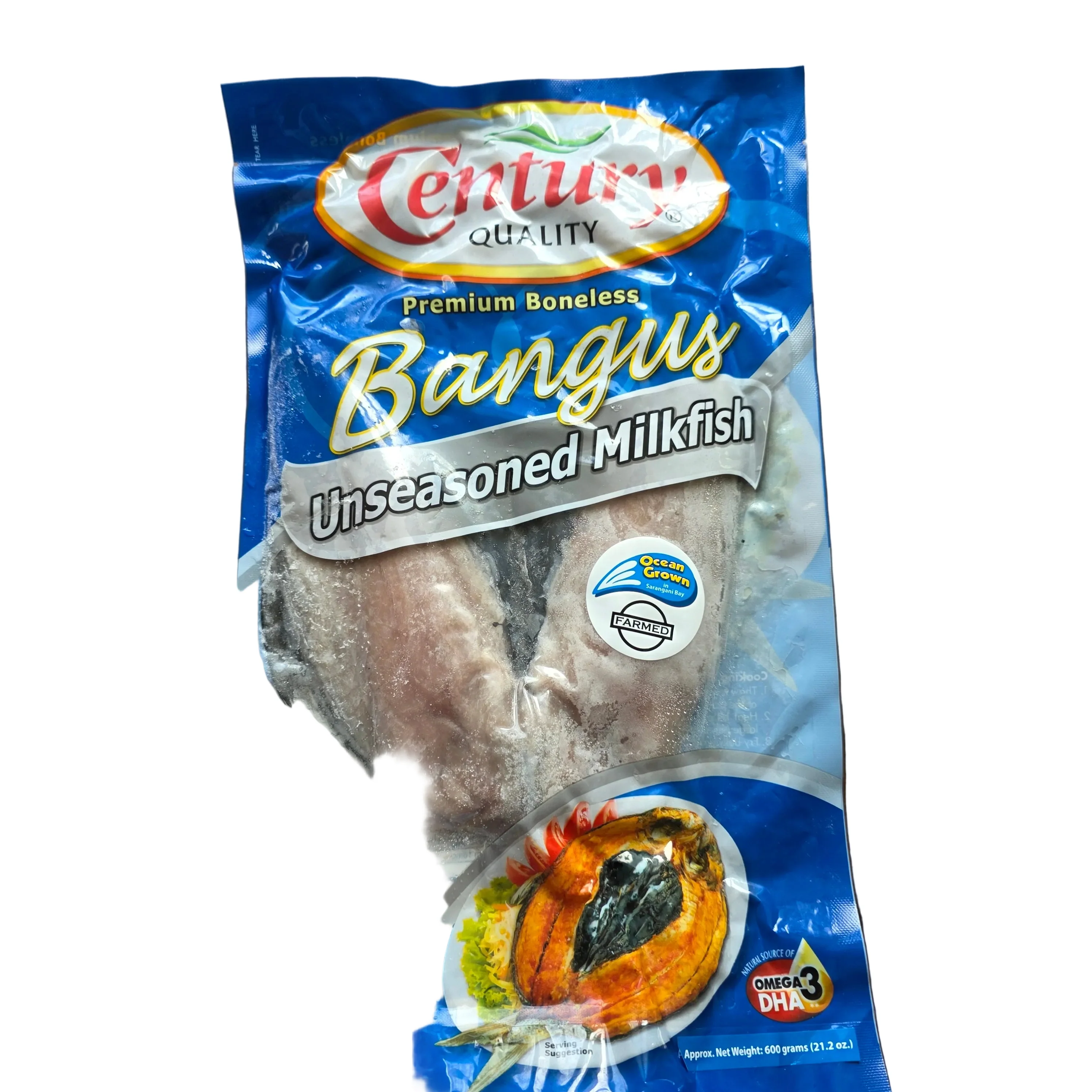 Century Bangus Premium Boneless Unseasoned Milkfish Frozen 600g
