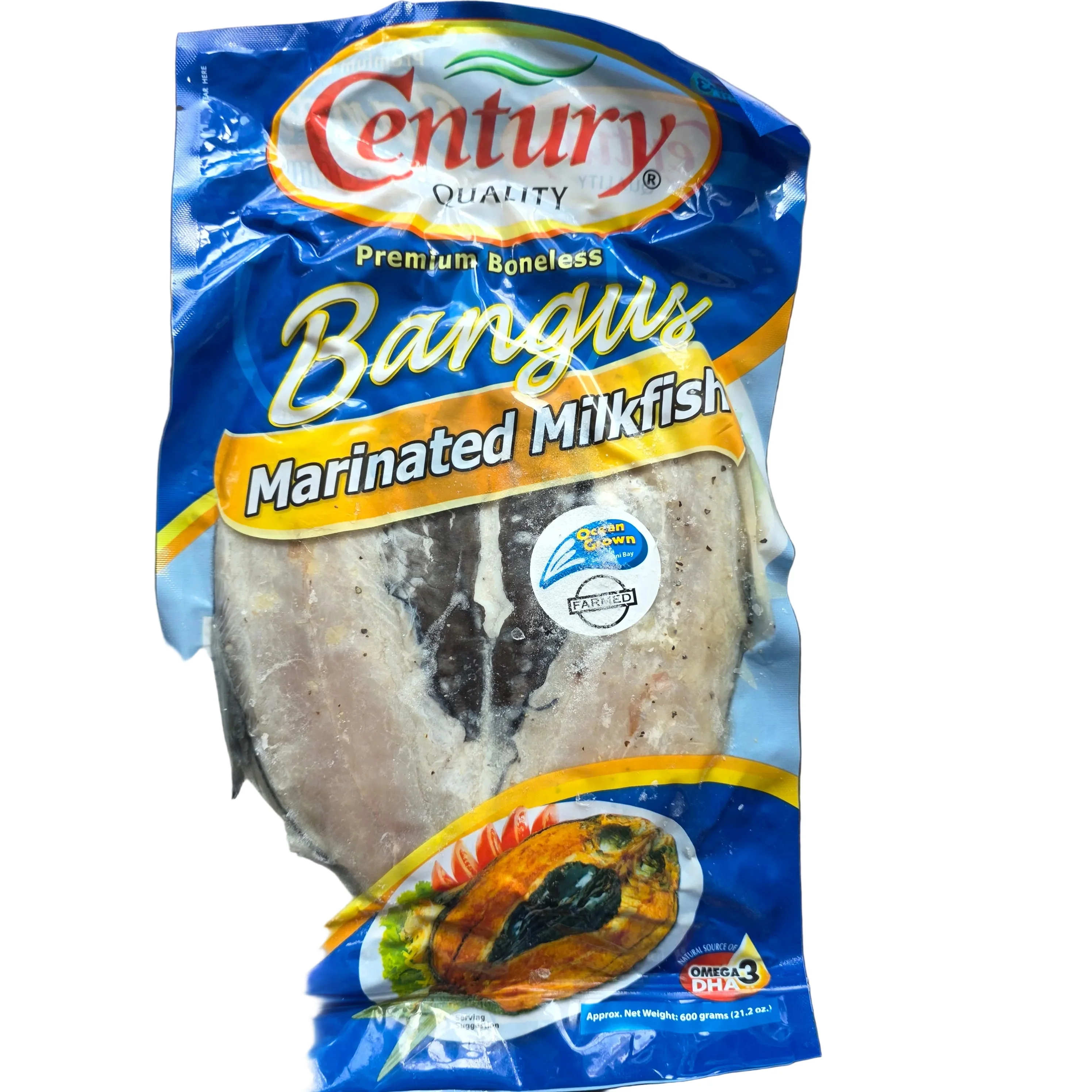 Century Premium Boneless Bangus Marinated Milkfish Frozen 600g