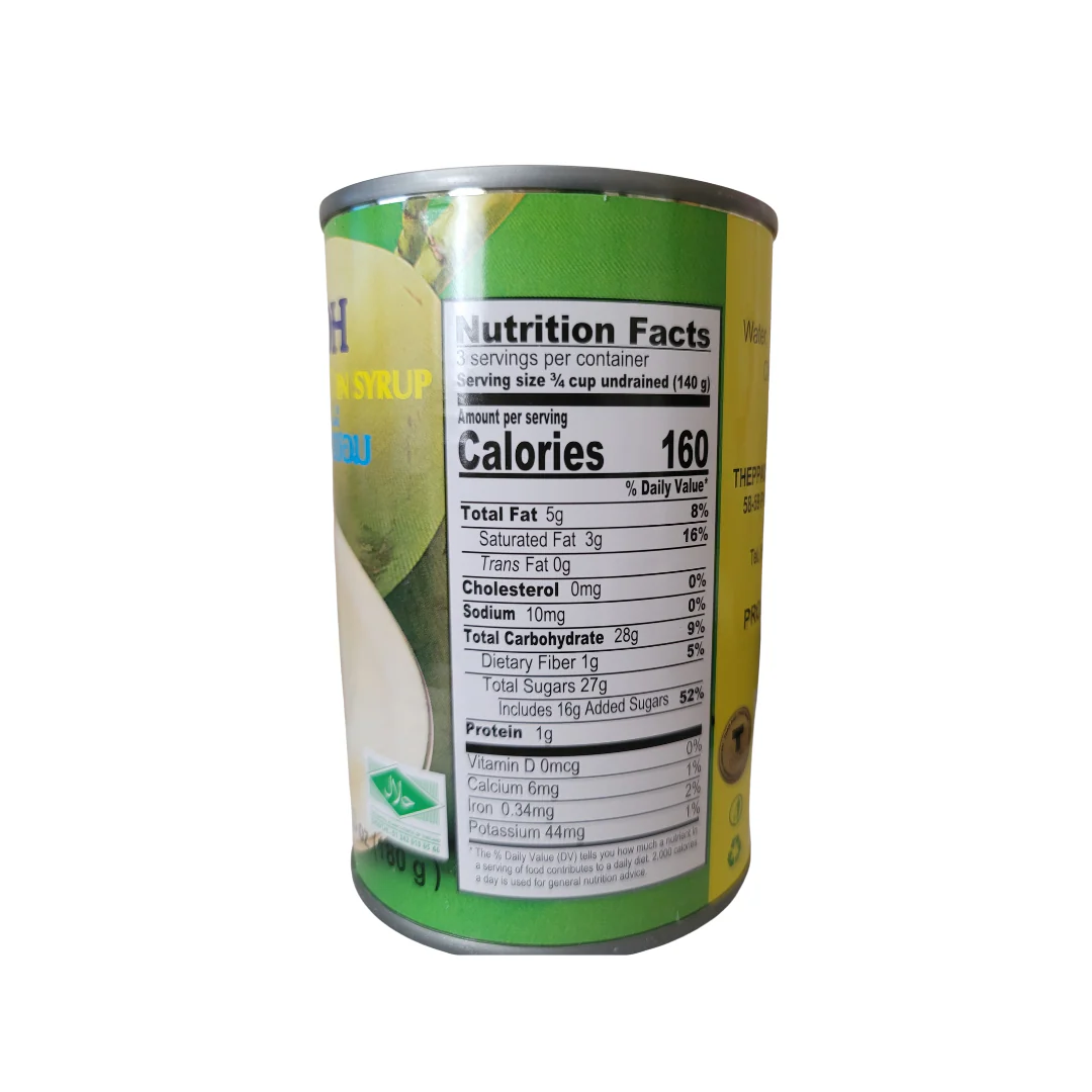 Chaokoh Young Coconut Meat in Syrup  15 Oz (Drain Wt : 6.3 oz) - Image 2