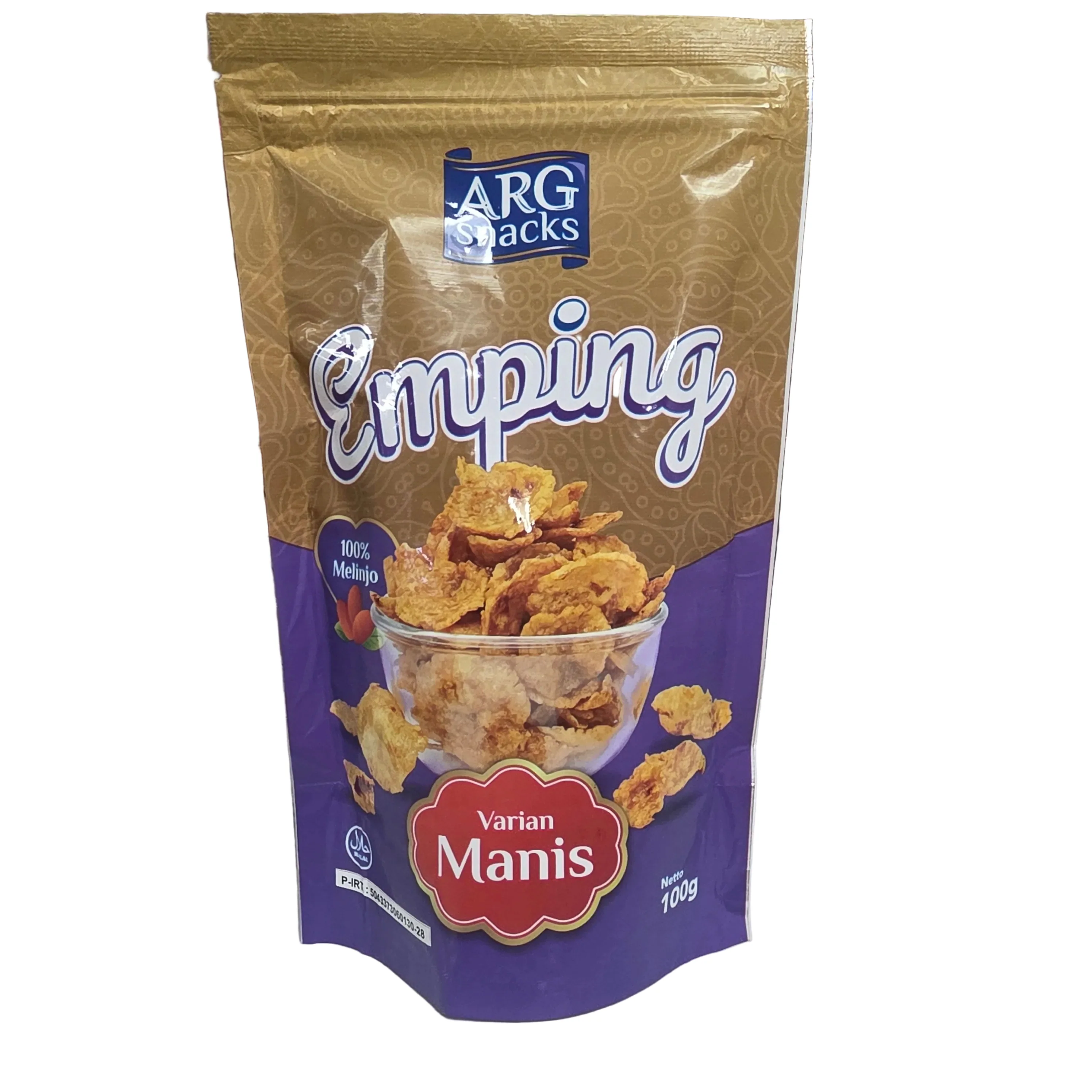 ARG Snacks Emping Manis(Padi Oat Crackers Sweet) 100 g