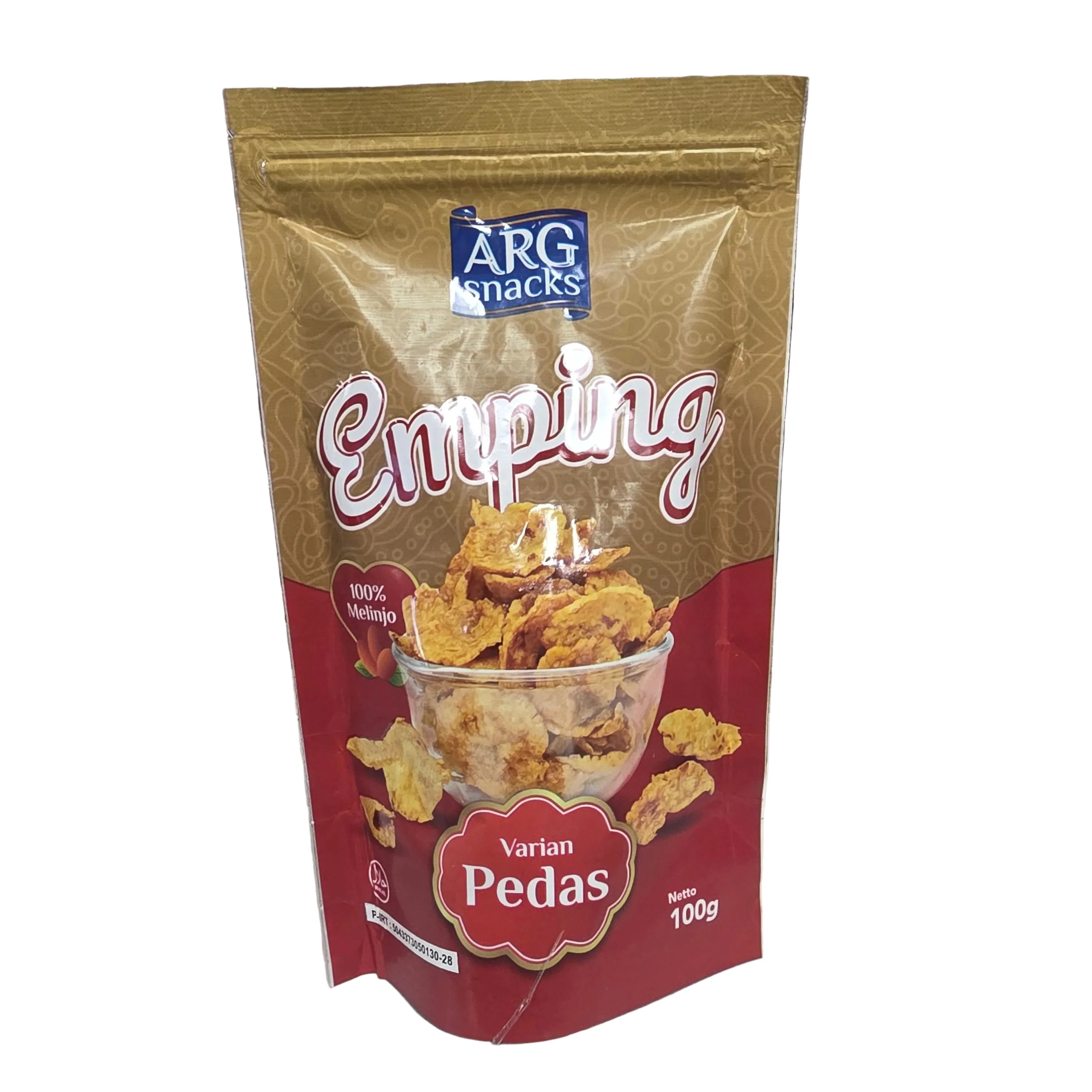 ARG Snacks Emping Pedas(Padi Oat Crackers Hot) 100 g
