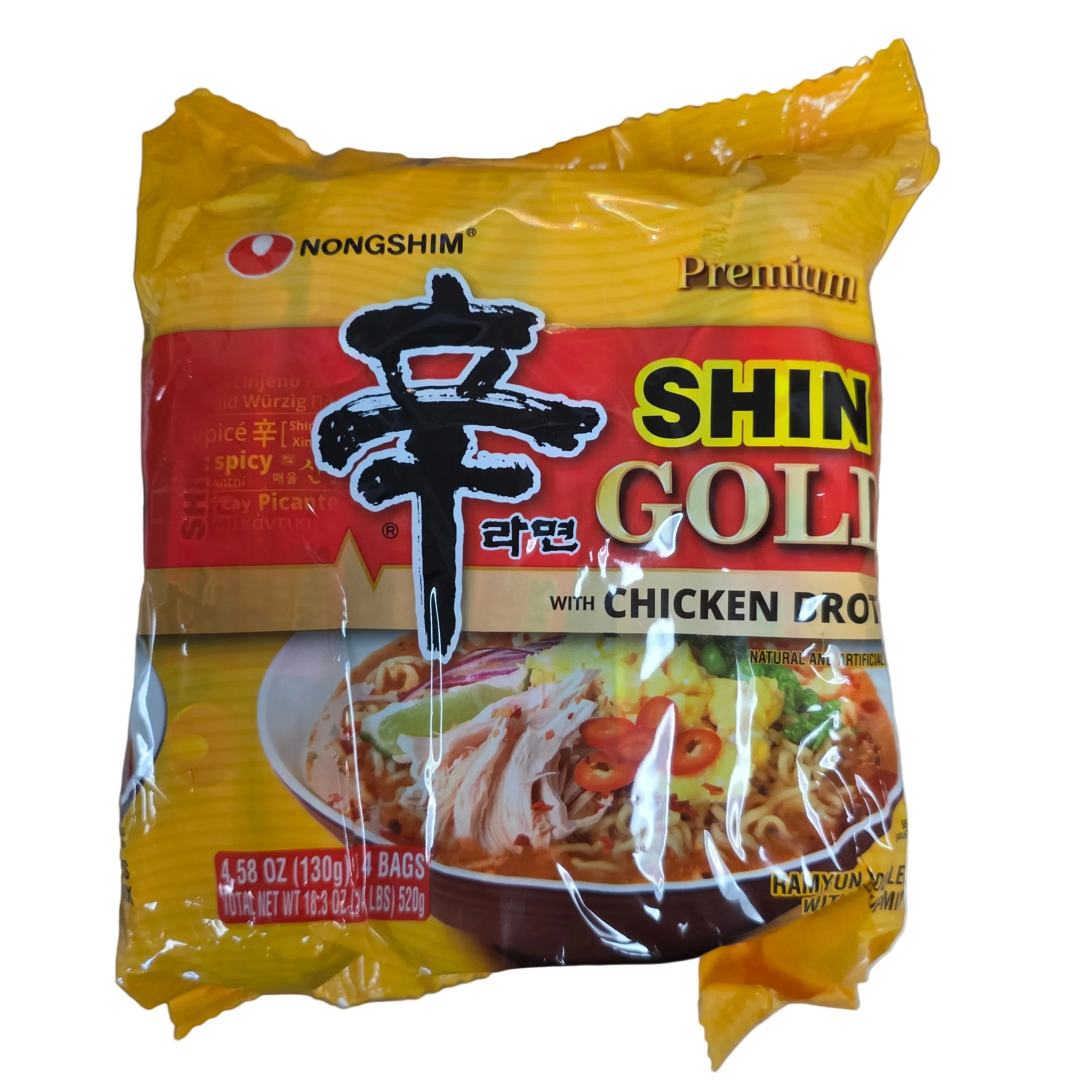 Nongshim Shin Gold with Chicken Broth(4 x 4.58 Oz)