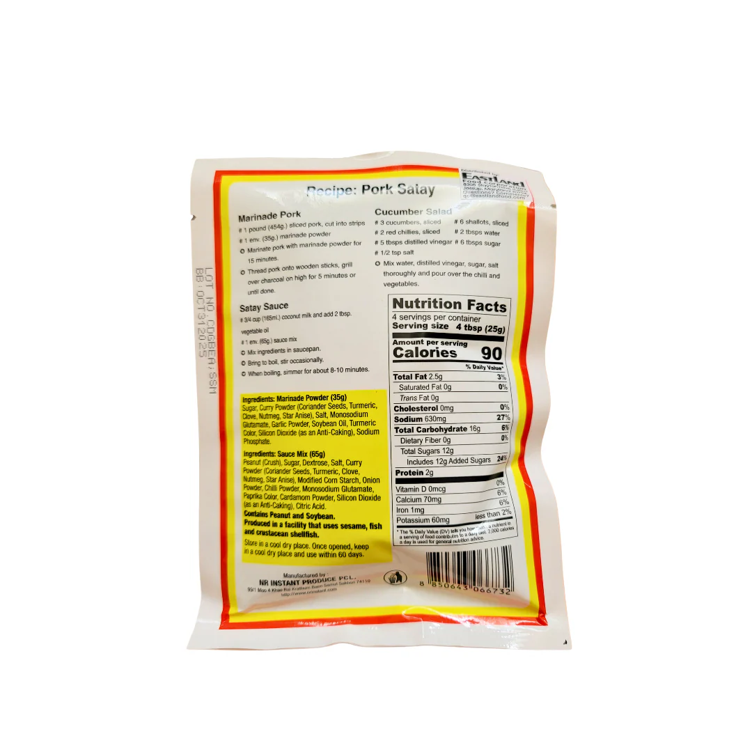 Por Kwan Satay Seasoning Mix 3.5 Oz (100 g) - Image 2