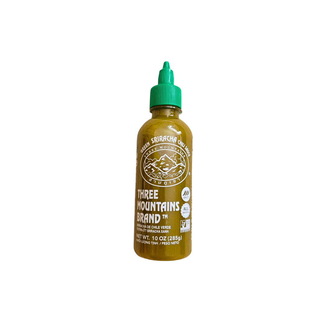 Three Mountains Green Sriracha Chili Sauce 10 Oz (285 g)