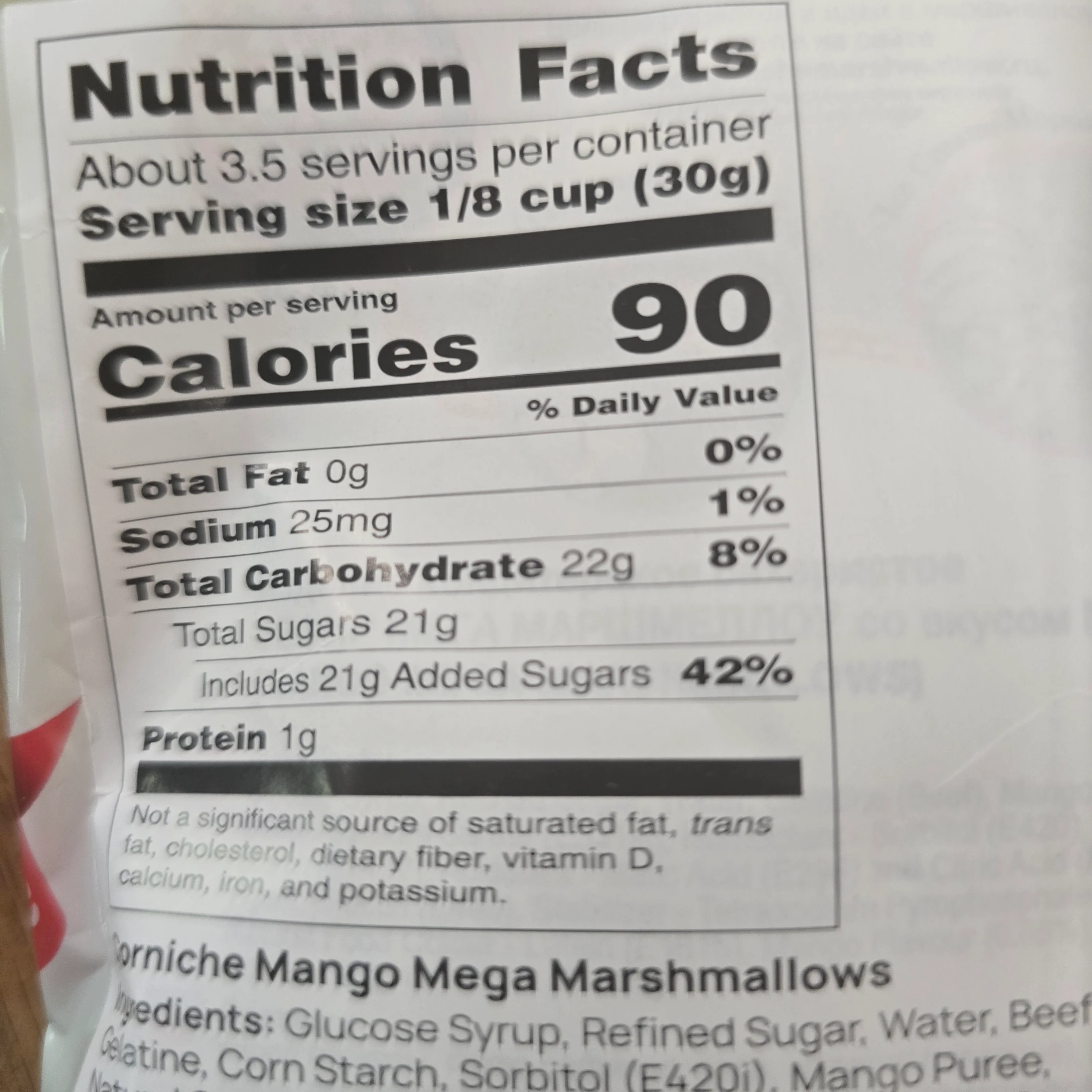 Corniche Mega Mango Marshmallows 100 g - Image 2