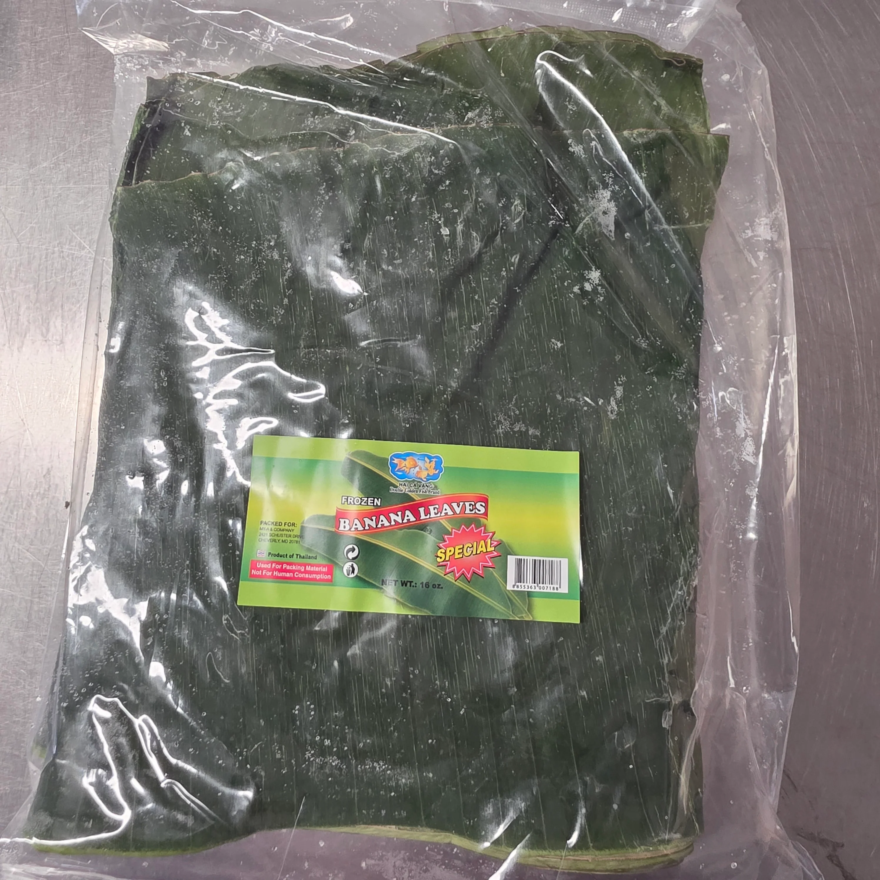 Double Golden Fish Brand Frozen Banana Leaves 16oz