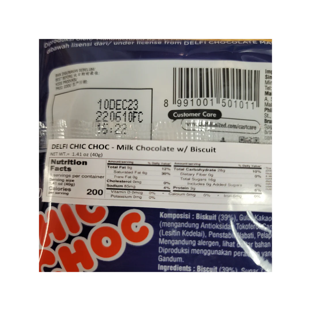Delfi Chic Choc Milk Chocolate Biscuit 40 g - Image 2