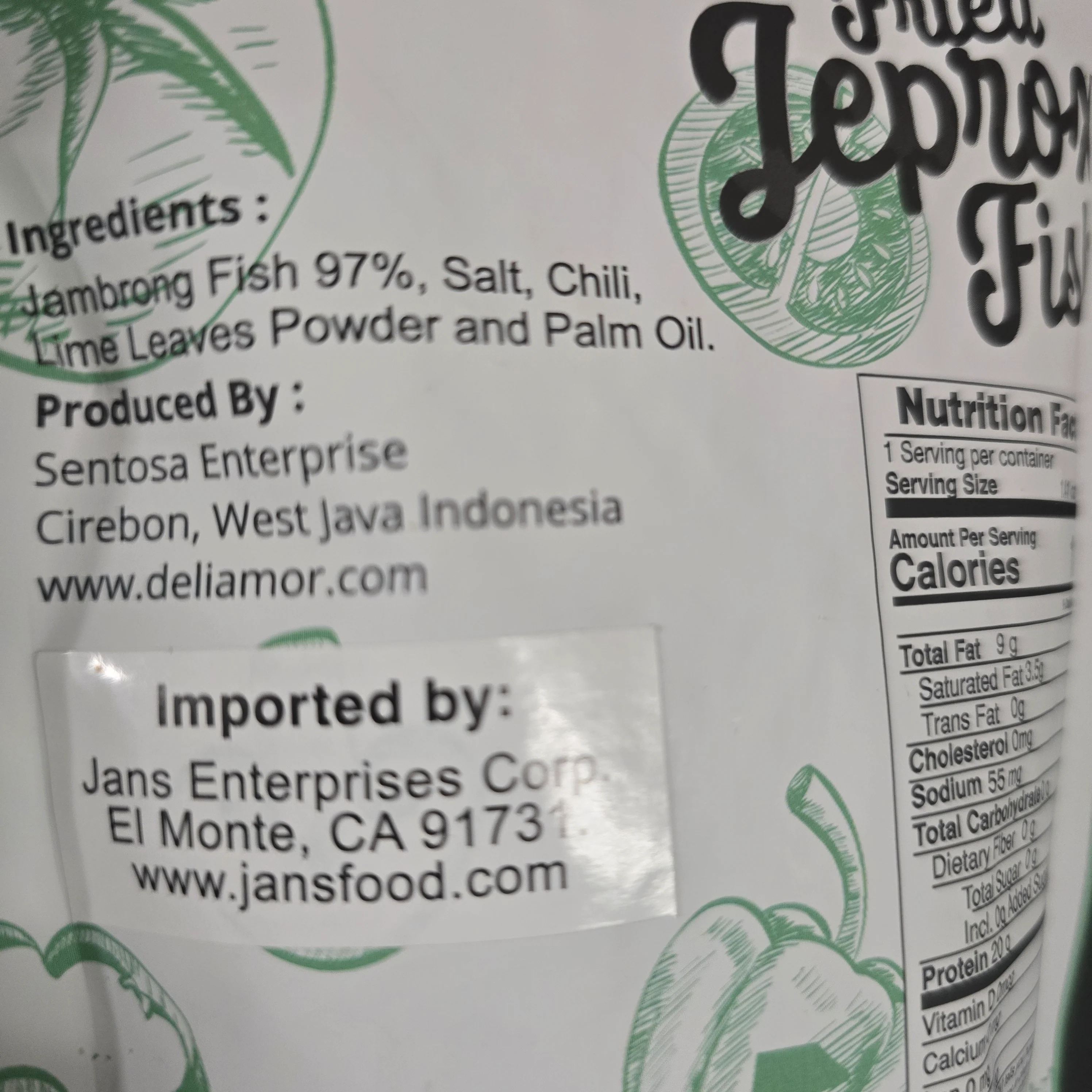 Deliamor Fried Jeprox Strips  Spicy with Lime Leaves 40 g - Image 2