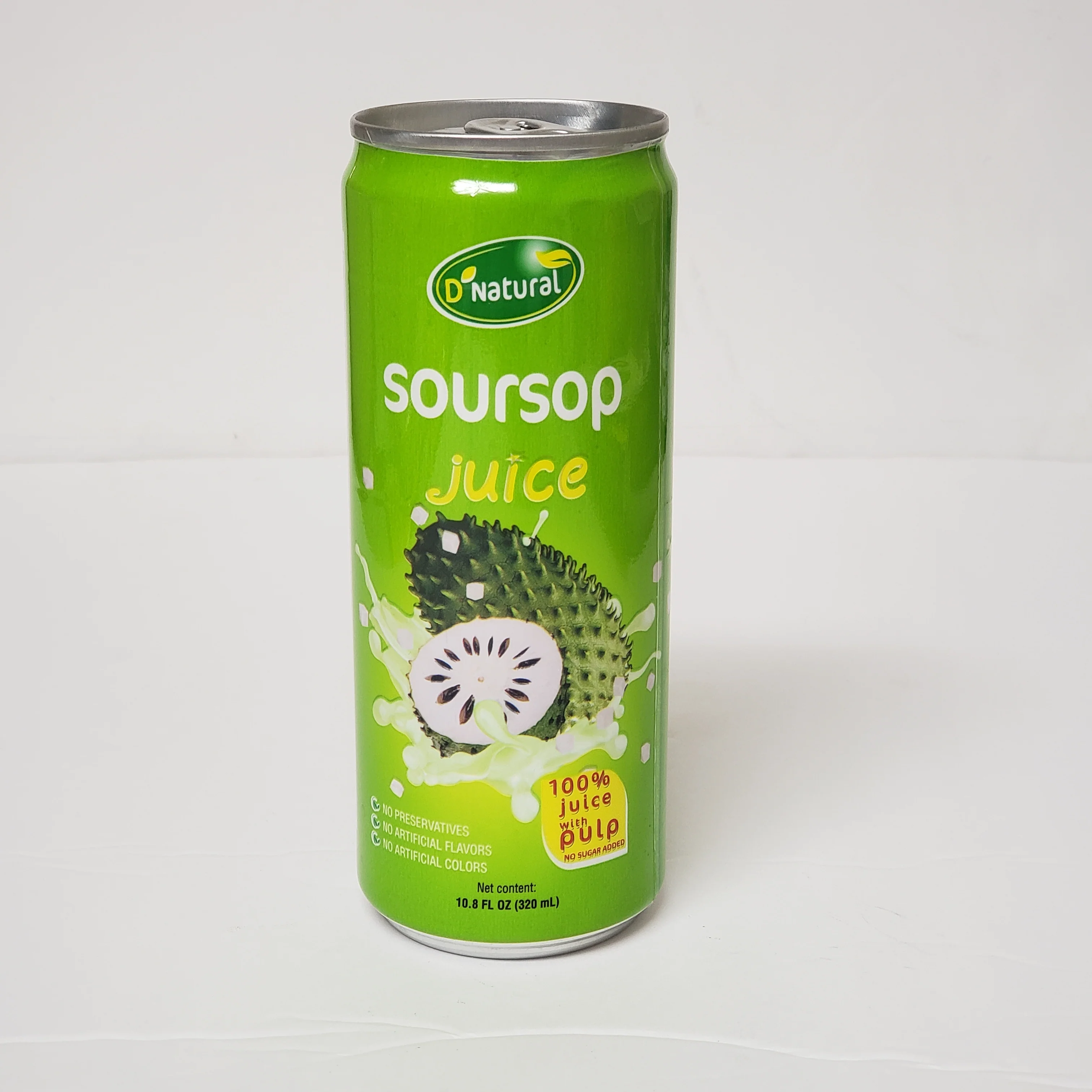 D'Natural Soursop 100% Juice with Pulp 10.8 oz
