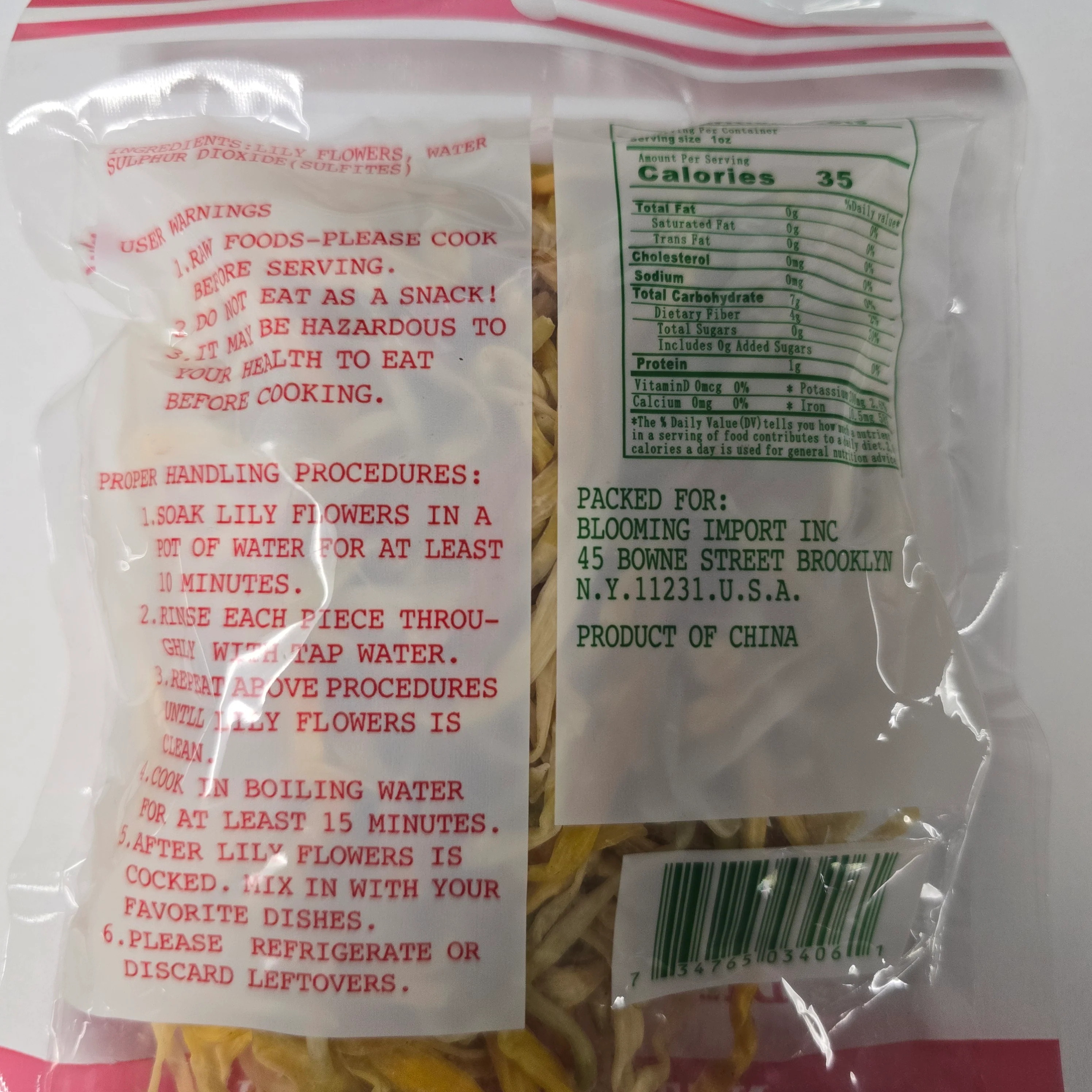Dried Lily Flower  5 Oz (Sedap Malam) - Image 2