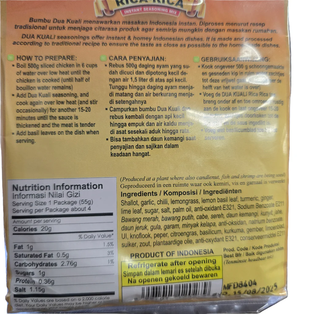 Dua Kuali Rica-Rica Seasoning Mix 55 g - Image 3