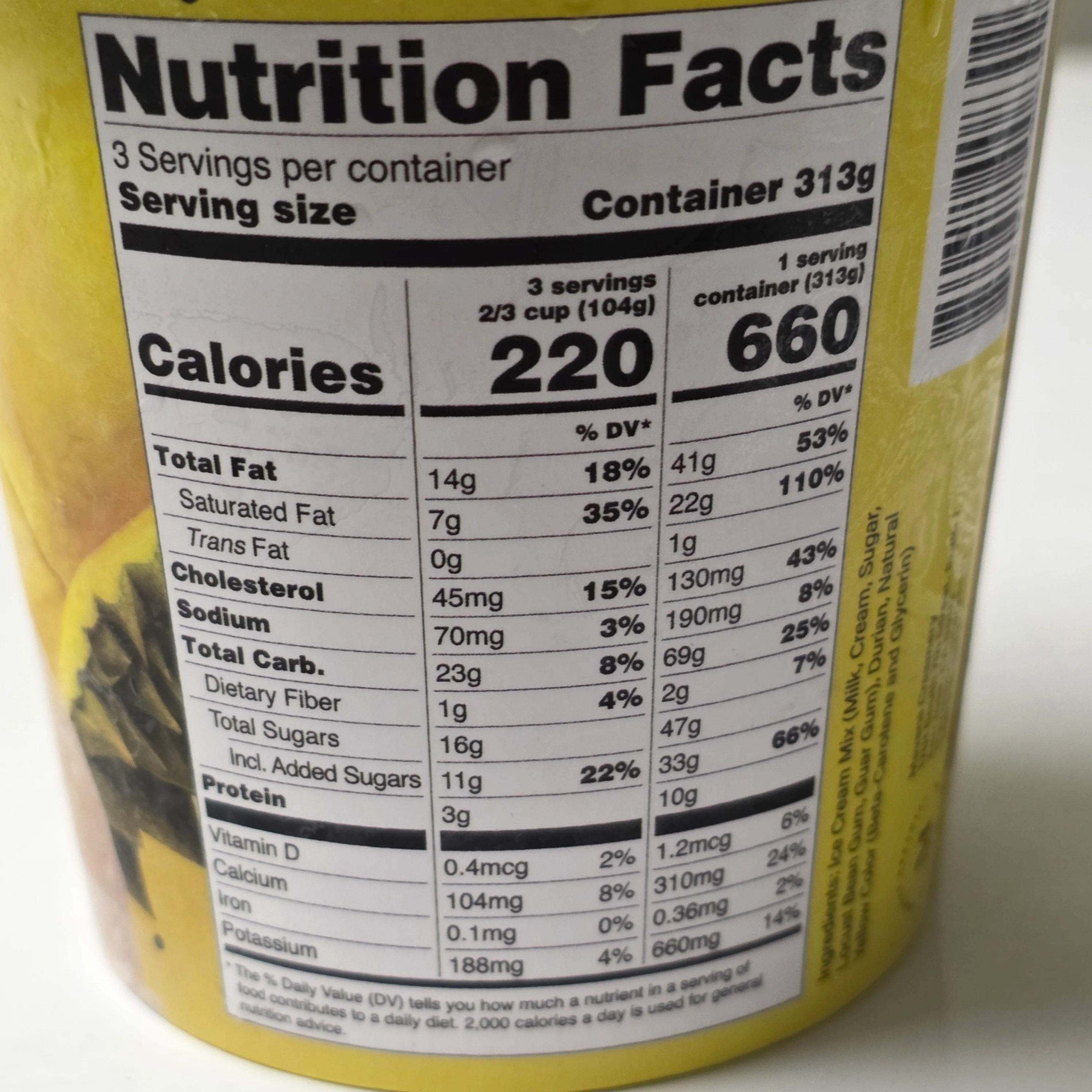 Maven Durian Ice Cream 473 ml (1 pint) - Image 2