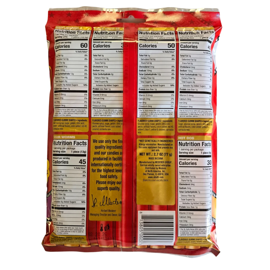 Efrutti Gummi Candy 2.7 Oz Movie Bag - Image 2
