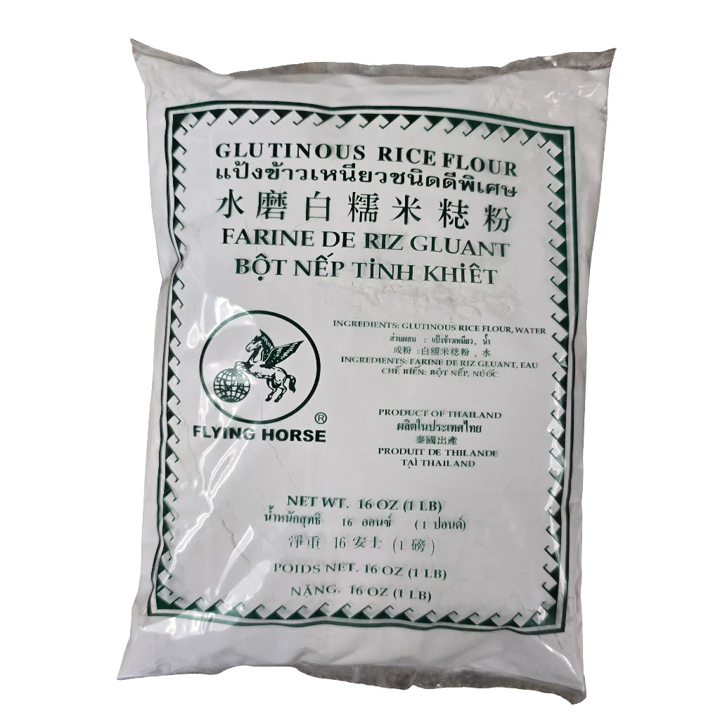 #Flying Horse Sweet Rice Flour 16 Oz (Glutinous/Sticky Rice Flour) Green