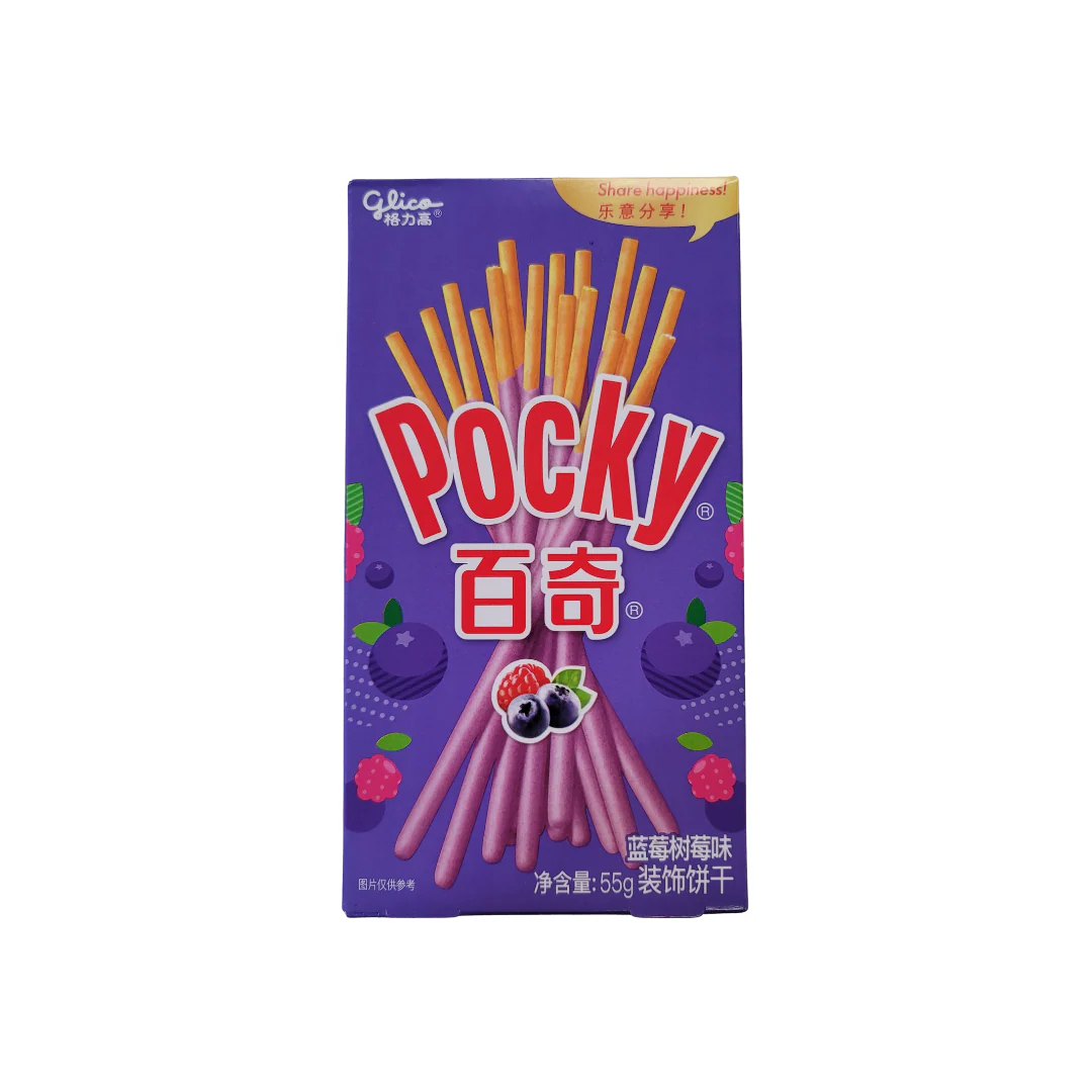 Glico Pocky Blueberry Raspberry Cream Cookie Sticks 55 g