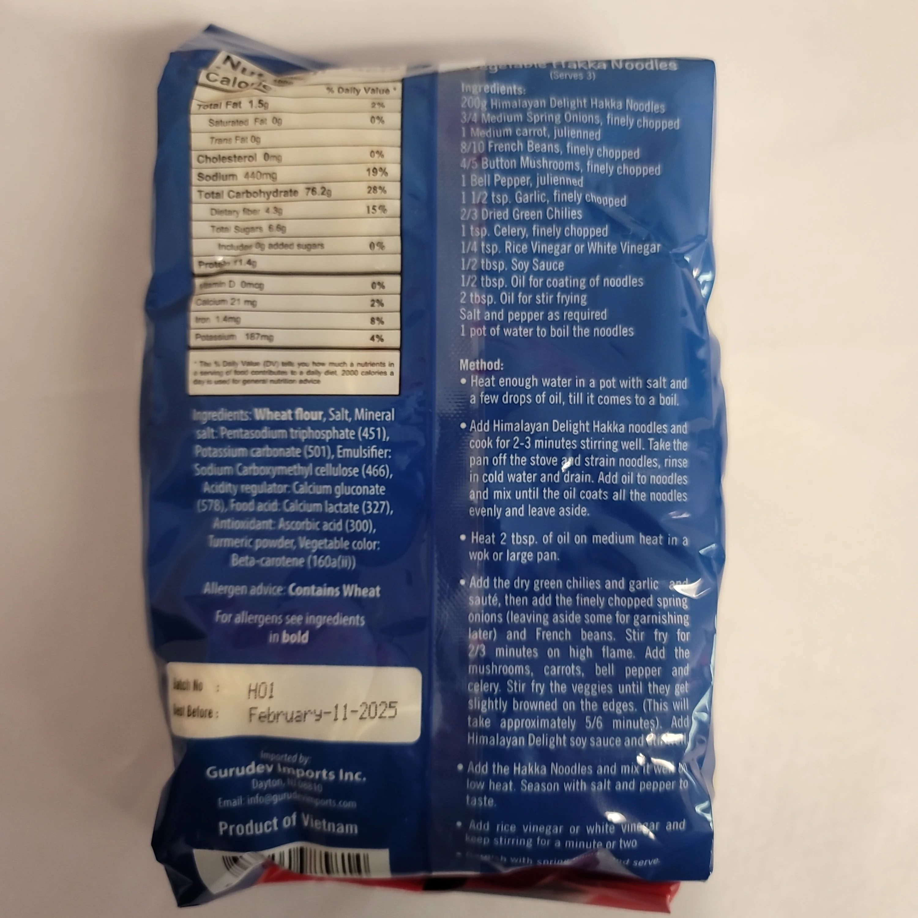 HD Vegetable Hakka Noodles 400 g - Image 2
