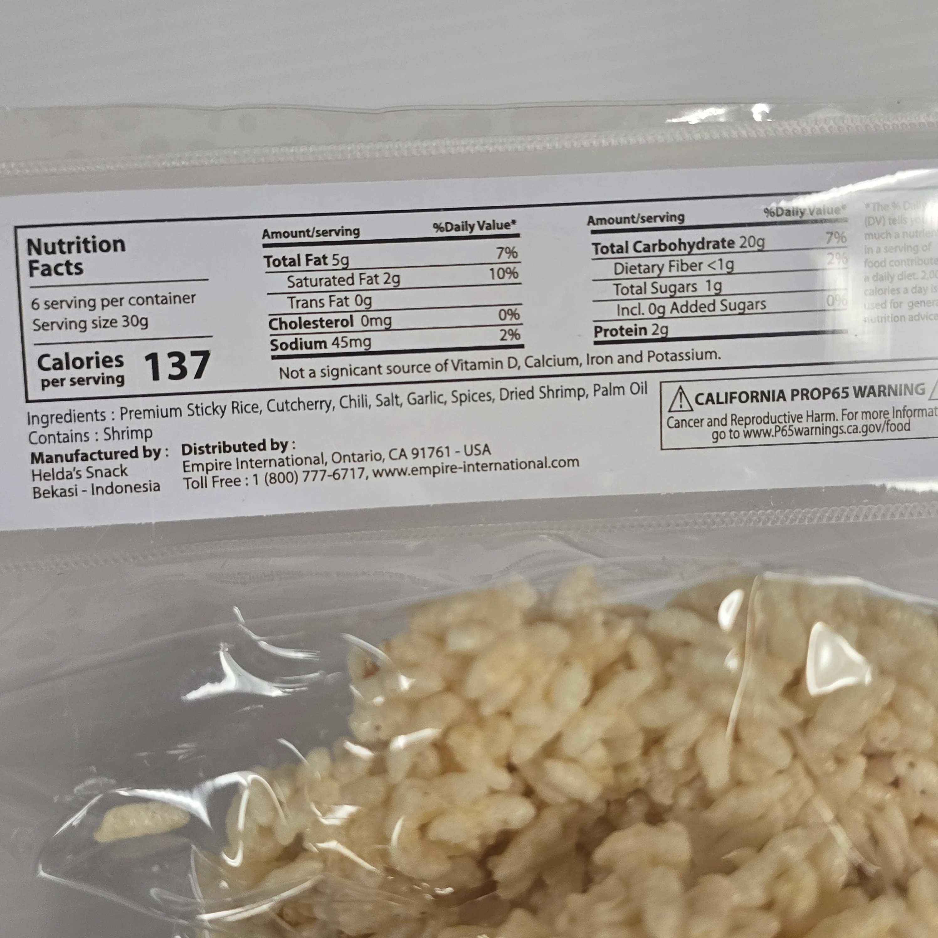 Helda Rengginang Sticky Rice Crackers Cutcherry (Kencur) 180 g - Image 3