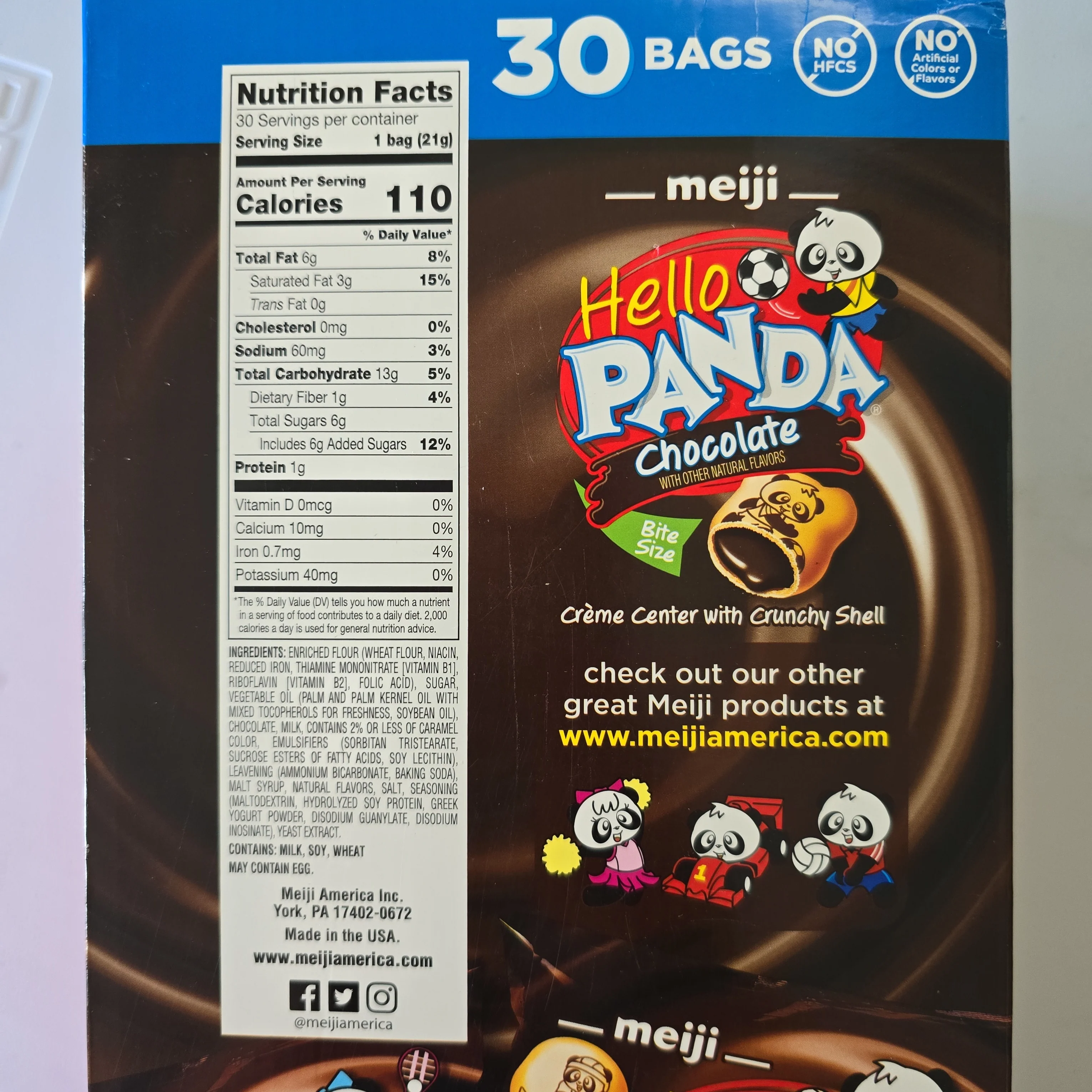 Hello Panda Choco Cream Filled Cookies (30 bags x 21 g) - Image 2