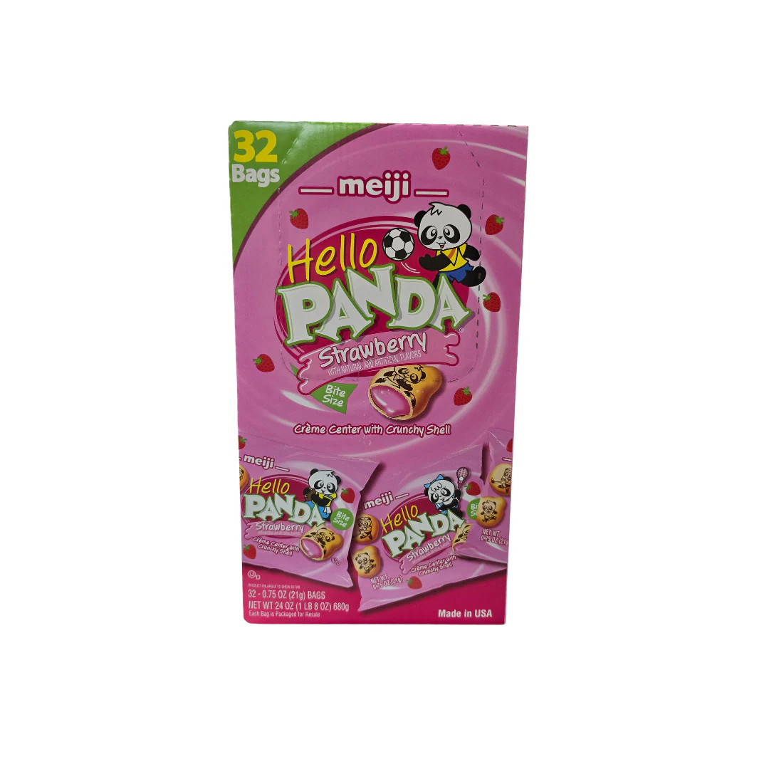 Hello Panda Strawberry Cream Filled Cookies (32 bags x 21 g)