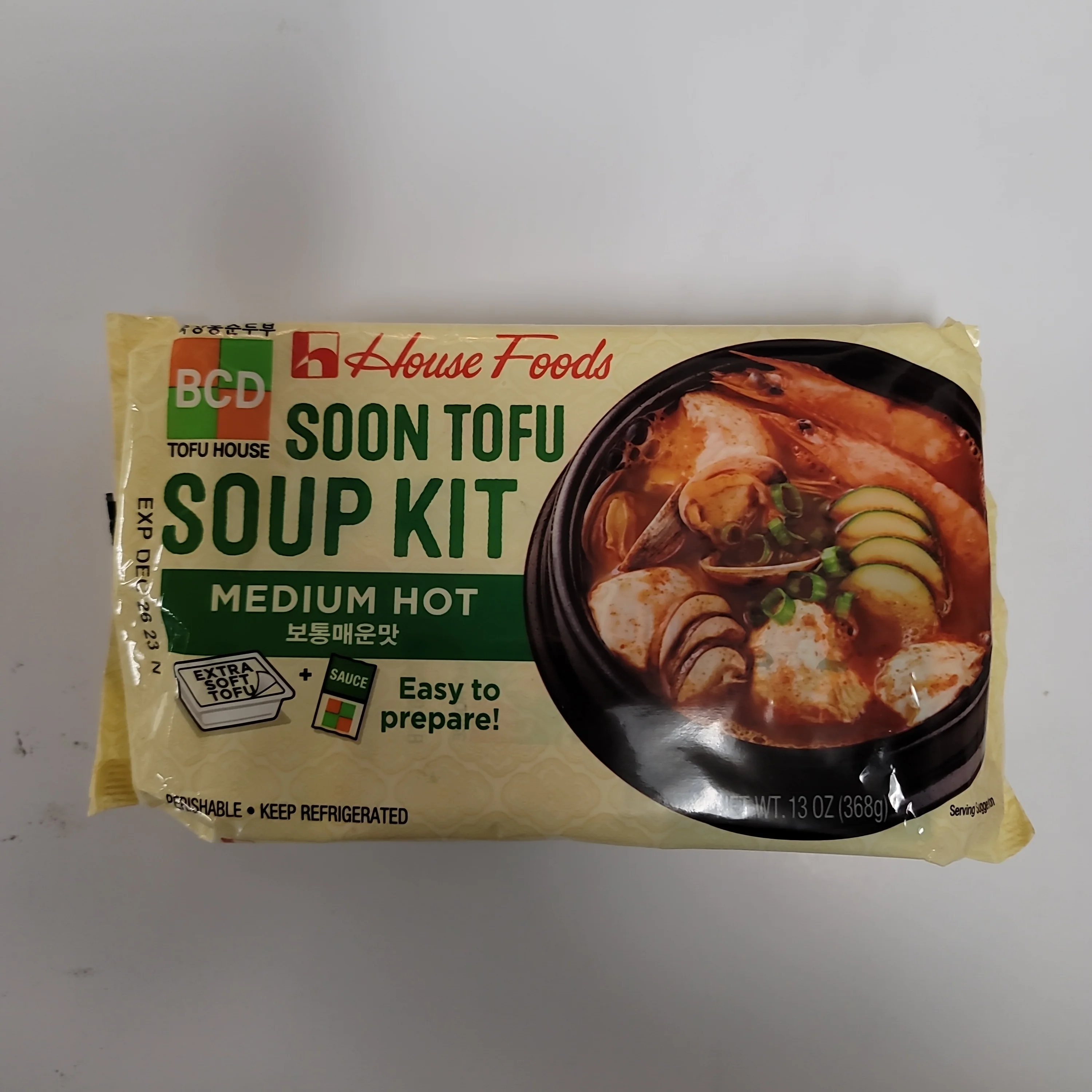 House BCD Soon Tofu Soup Kit Medium Hot 13oz