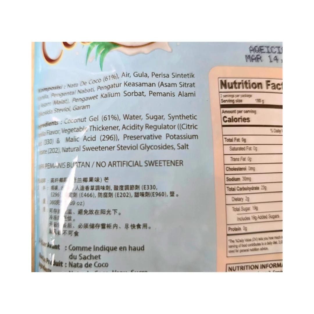 Inaco Nata De Coco Vanila 12.7 oz - Image 2