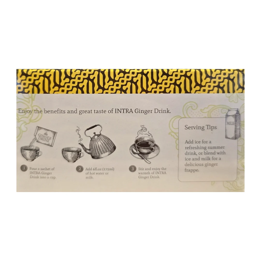 Intra Instant Ginger Drink Less Sugar (20 sachet x 18 g) - Image 2
