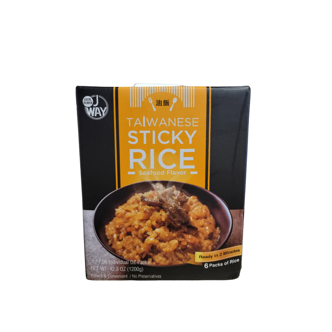 J Way Taiwanese Sticky Rice Seafood Flavor (6 x 7.05 Oz)