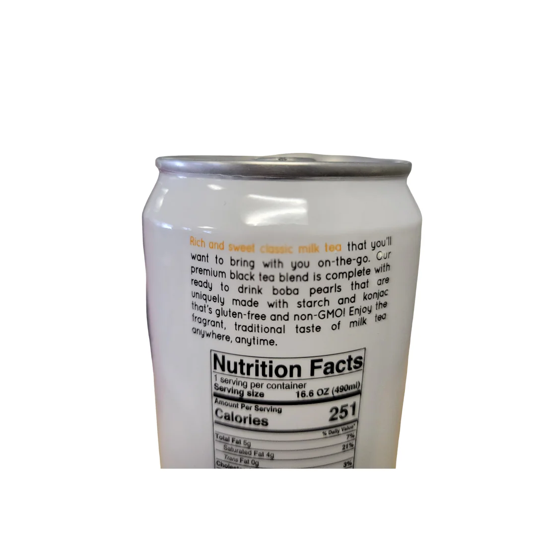 Jans Boba Milk Tea Classic Drink 16.6 Oz - Image 2