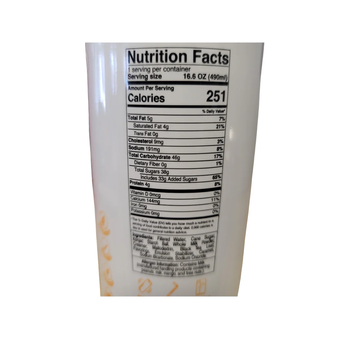 Jans Boba Milk Tea Classic Drink 16.6 Oz - Image 3