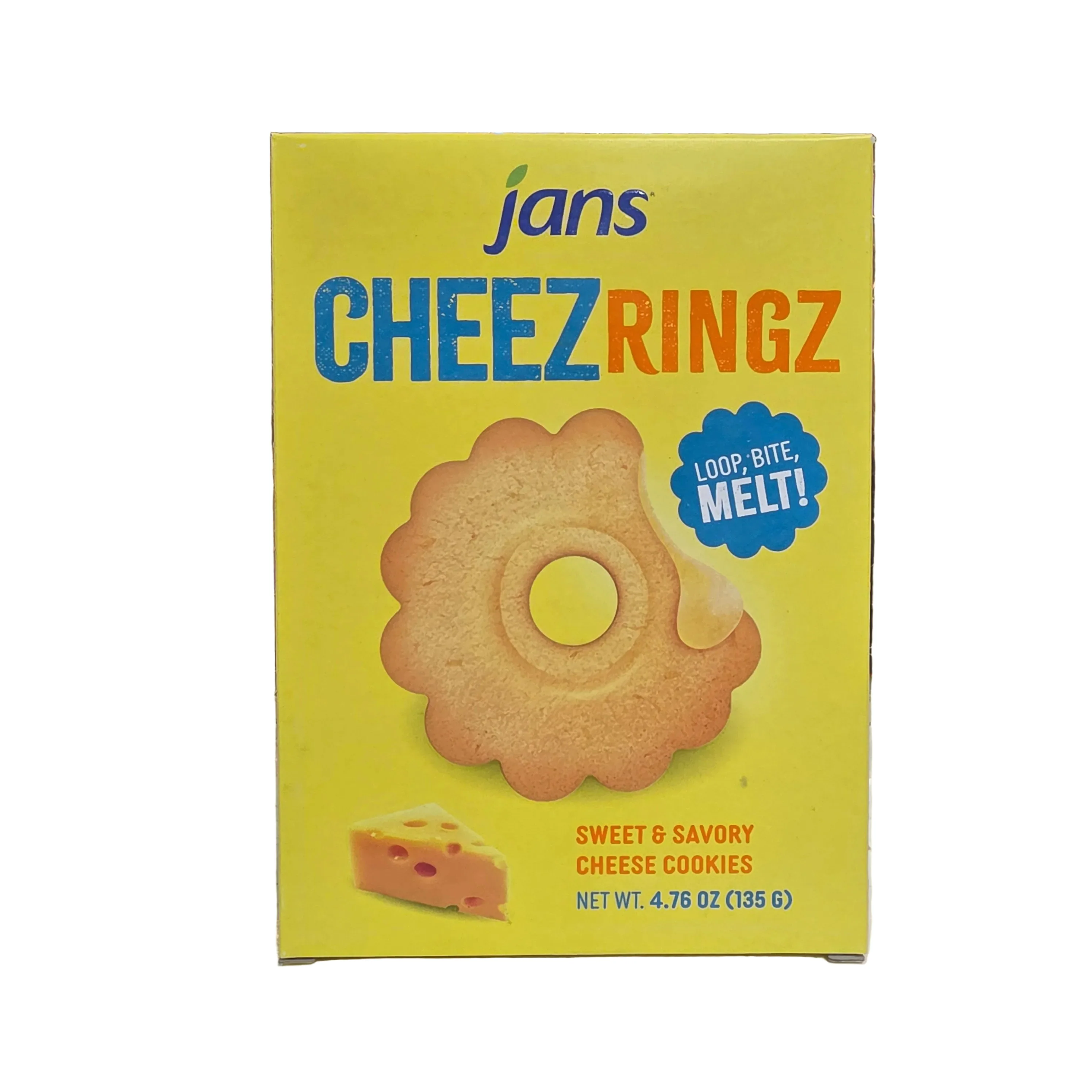 Jans Cheez Rings Sweet & Savory Cheese Cookies 4.76 Oz (135 g)