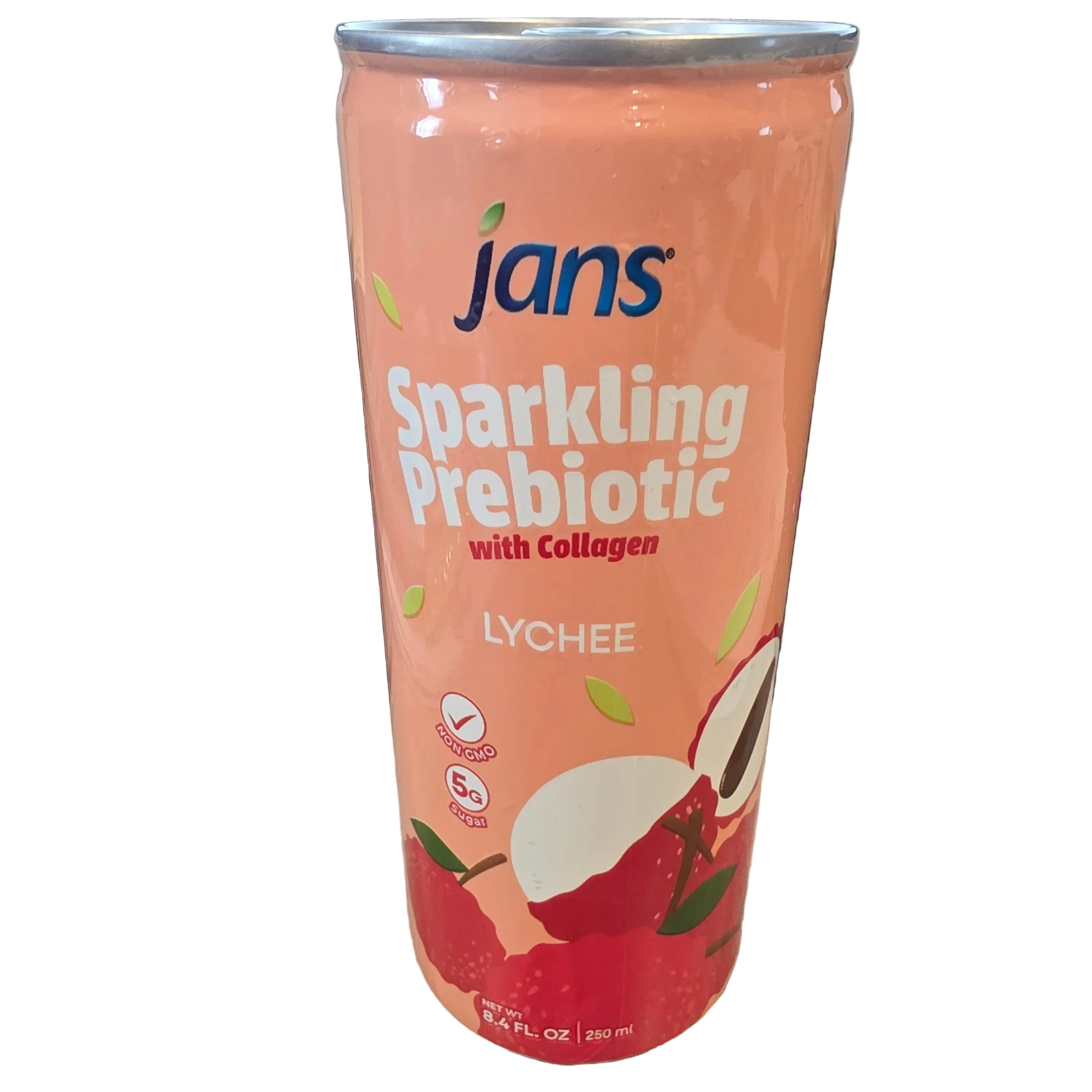 Jans Sparkling Lychee Juice (Prebiotic & Collagen) 8.4oz (250ml)
