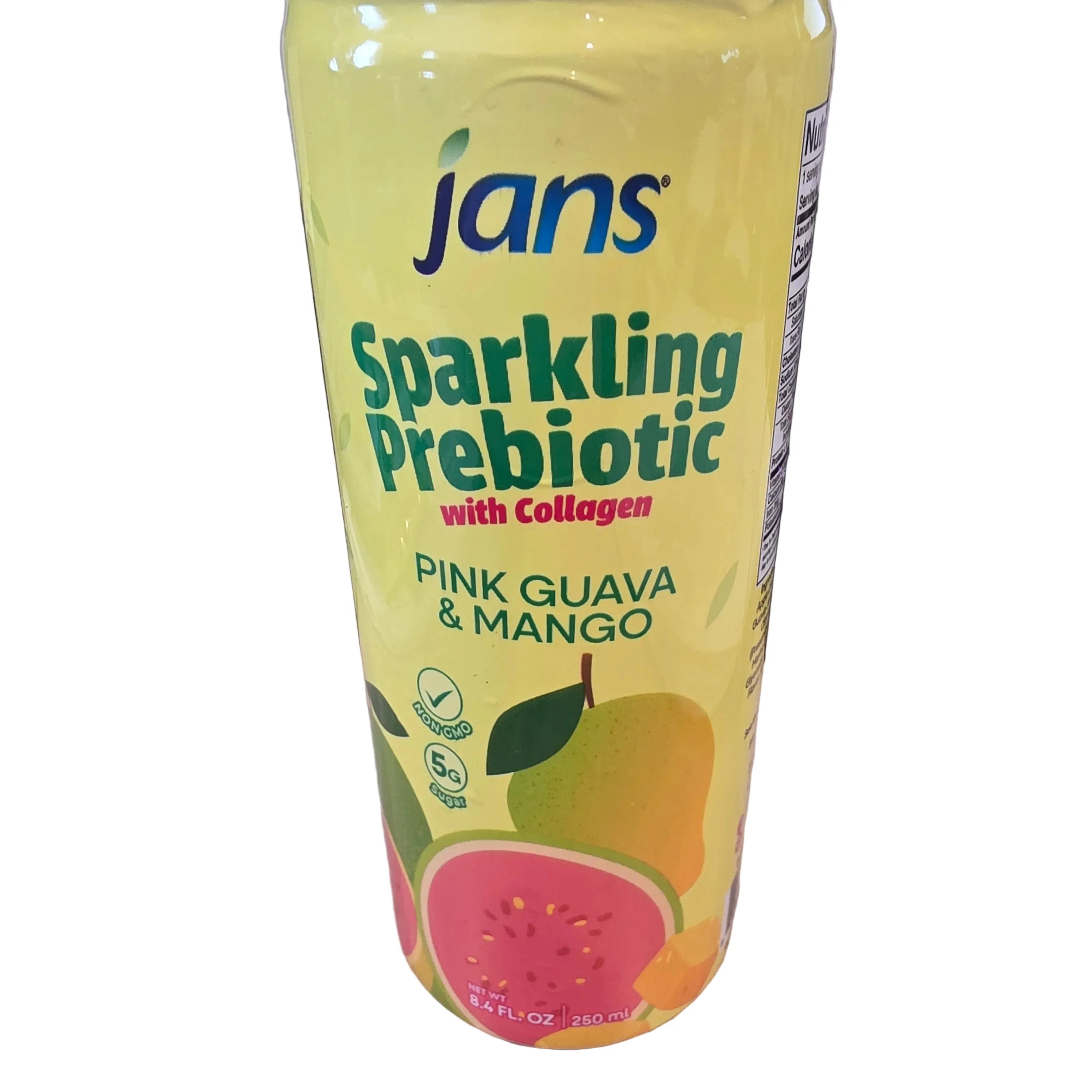 Jans Sparkling Pink Guava & Mango Juice (Prebiotic & Collagen) 8.4oz (250ml)