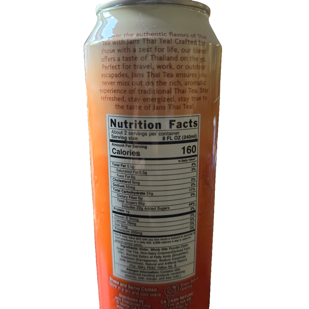 Jans Thai Milk Tea Drink 16.56 Oz - Image 2