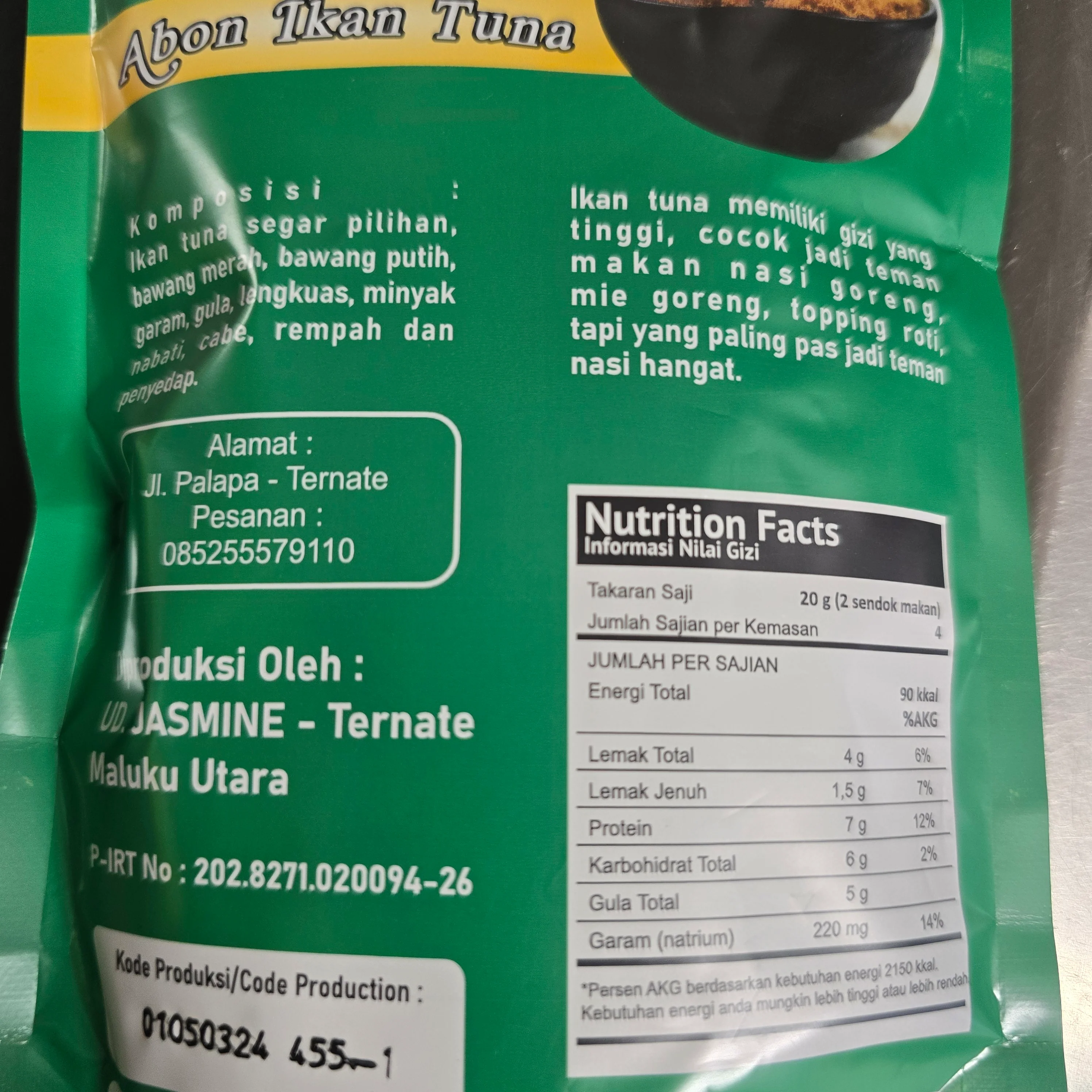 Jasmine Abon Ikan Tuna Original 80 g - Image 2