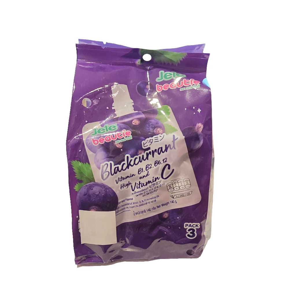 Jelle Beautie Blackcurrant  Vitamin B1 B2 B6 B12 & Vitamin C (3x140 g)