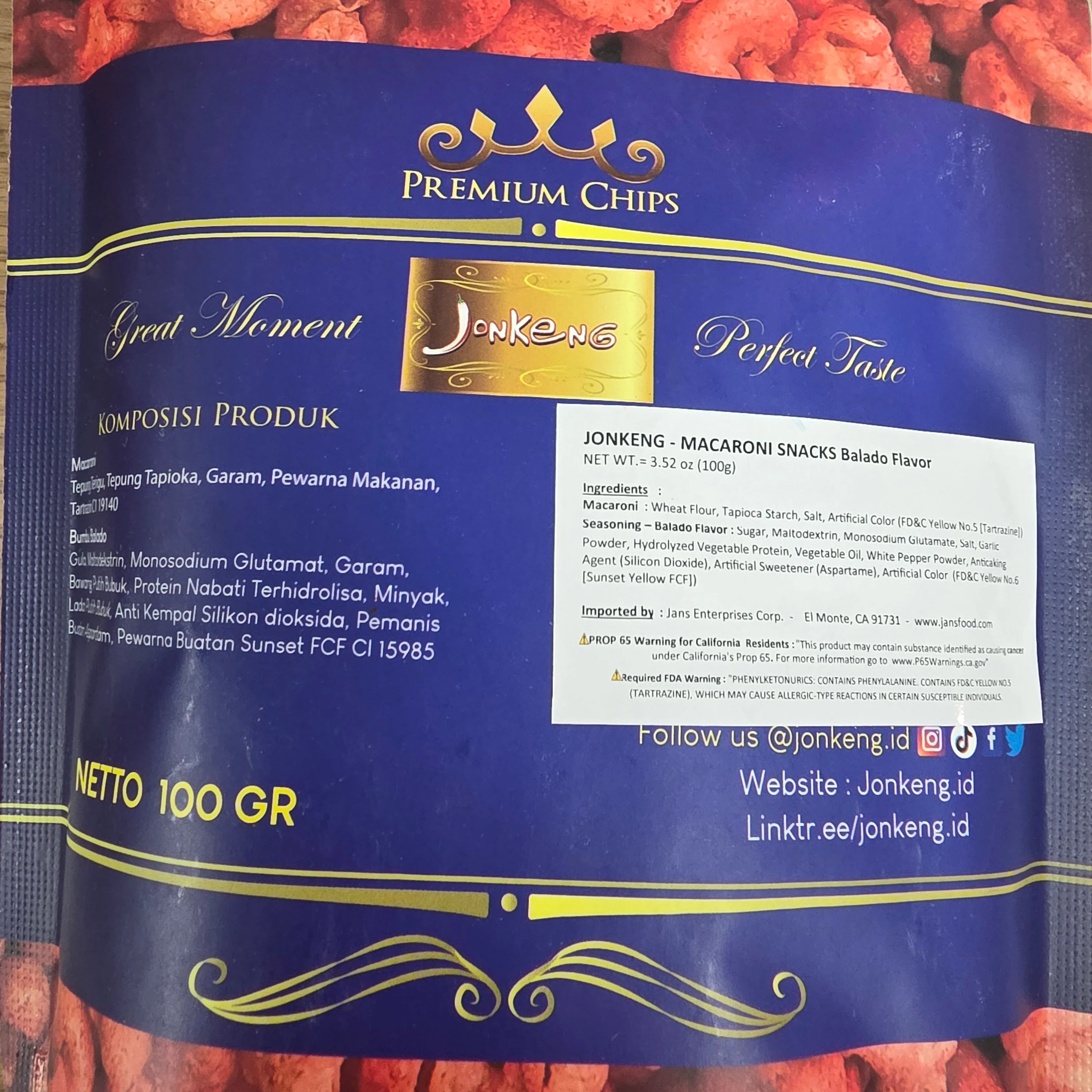 Jongkeng Makaroni Balado 100 g - Image 2