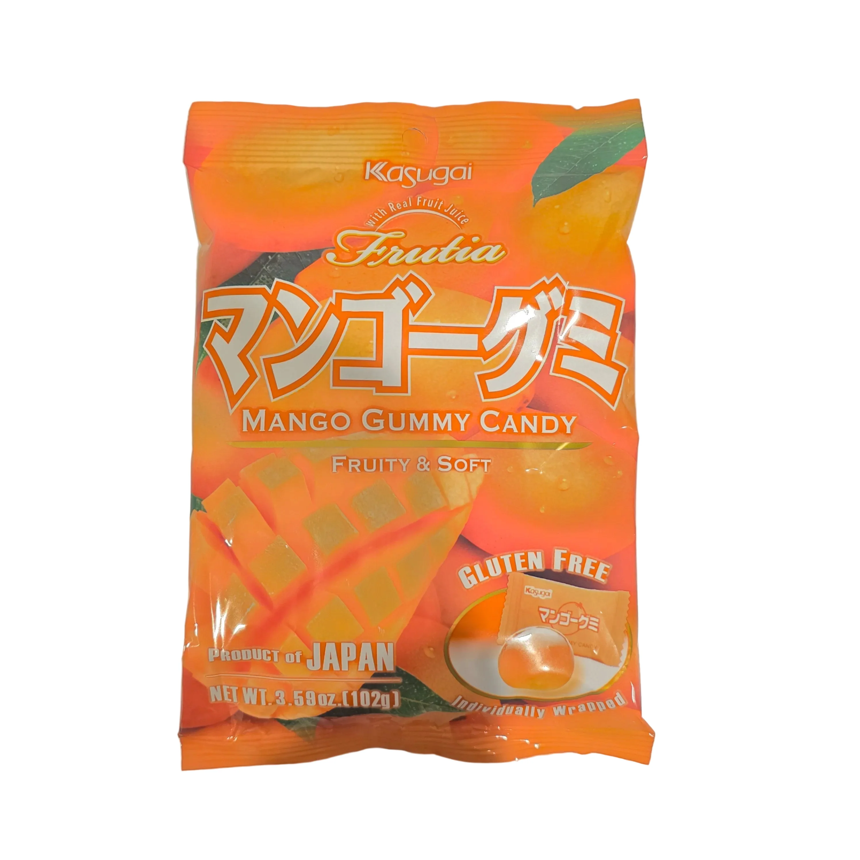 Kasugai Mango  Gummy Candy 3.77 Oz